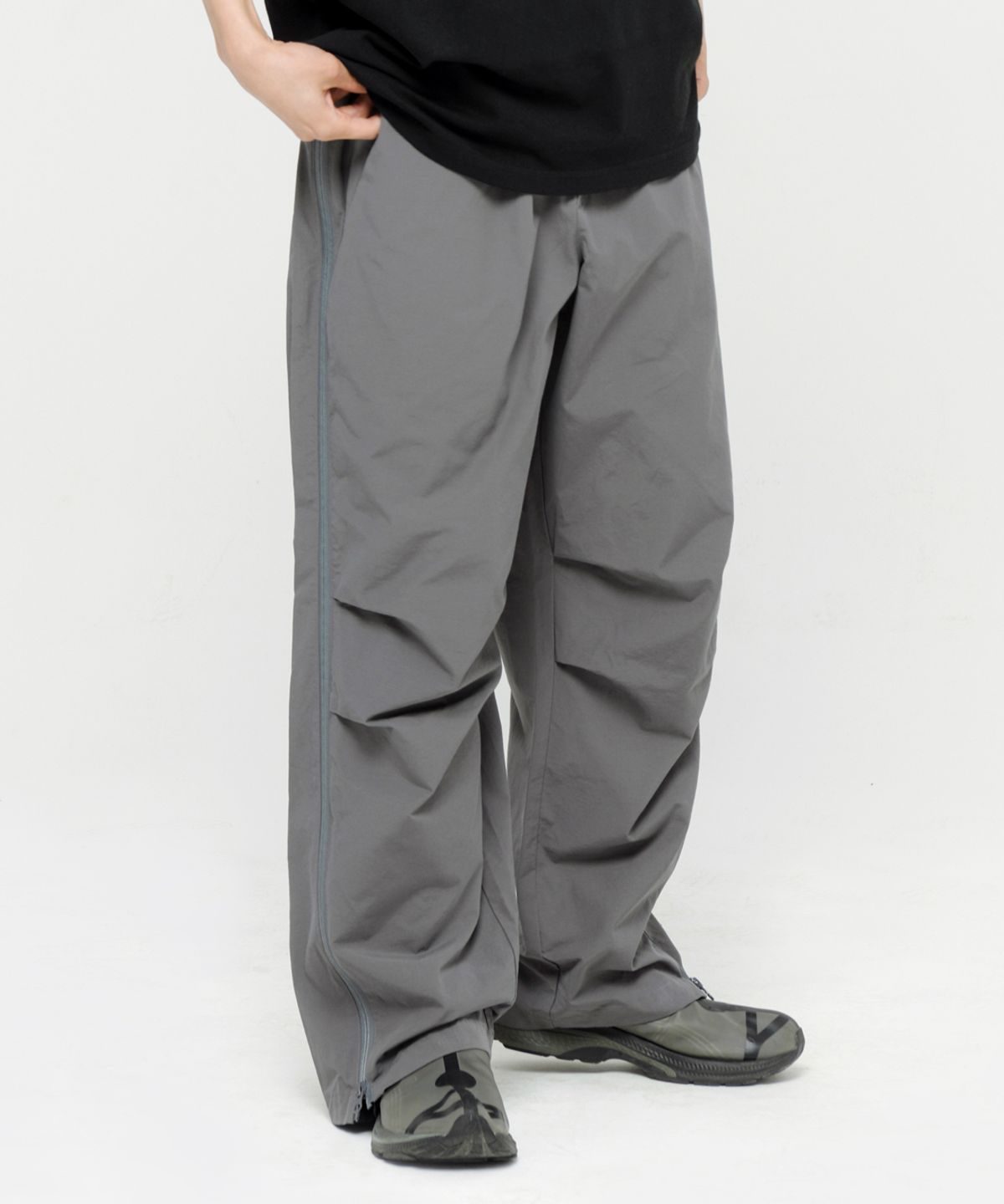 빅유니온(BIG UNION) WIDE BLOCK PANTS / CHARCOAL