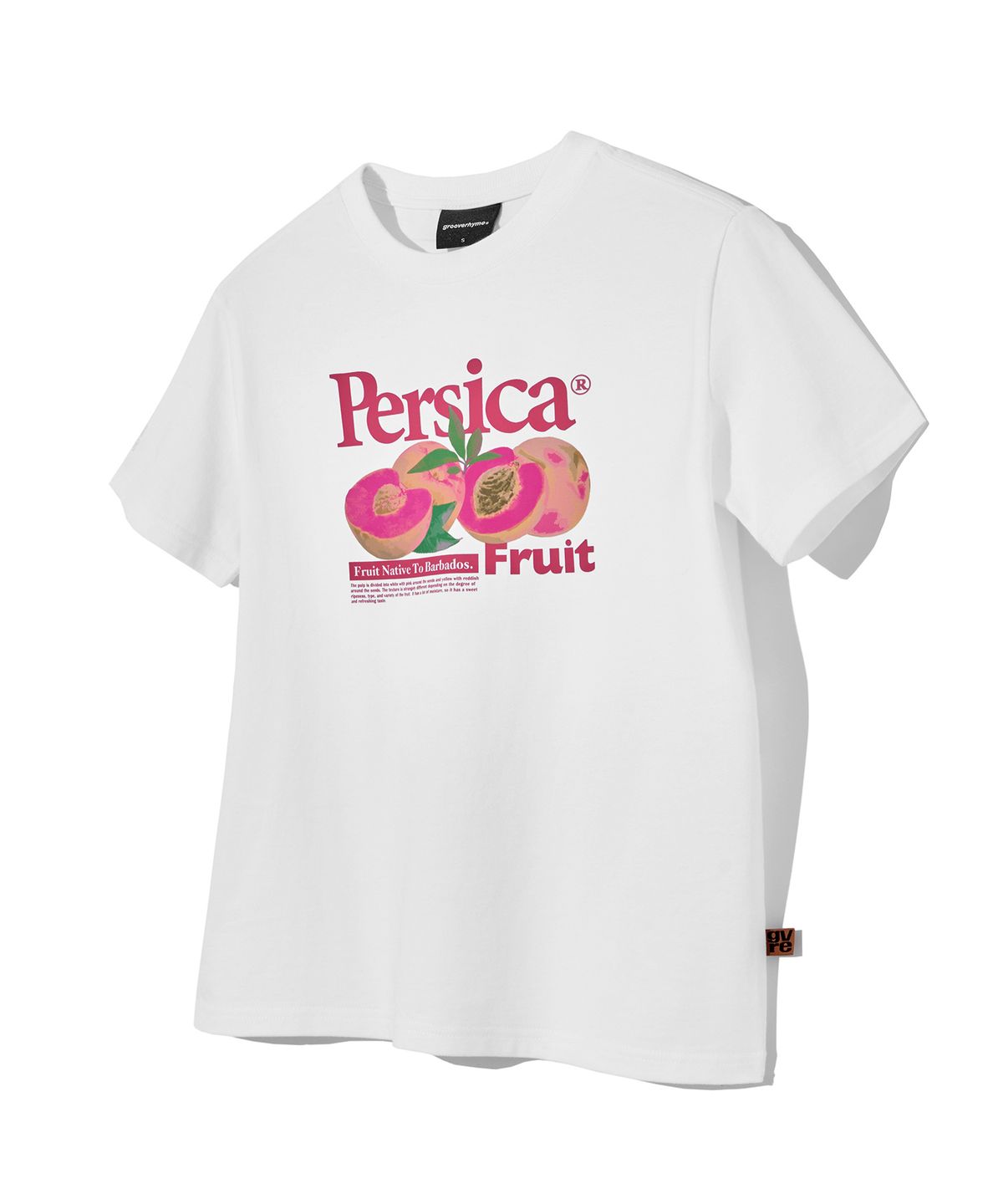 그루브라임(GROOVE RHYME) (W) PERSICA PEACHES T-SHIRTS (WHITE) [LRRMCTA339M]