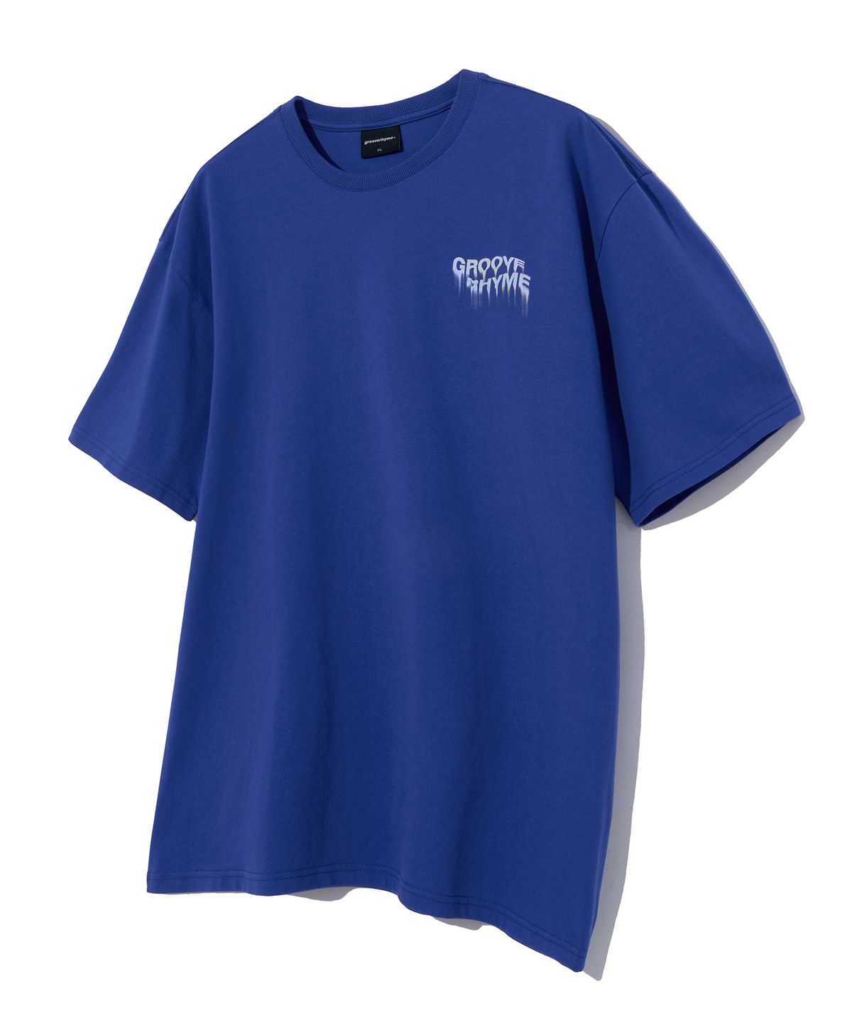 그루브라임(GROOVE RHYME) MELTING LOGO GRAPHIC T-SHIRTS (BLUE) [LRRMCTA358M]