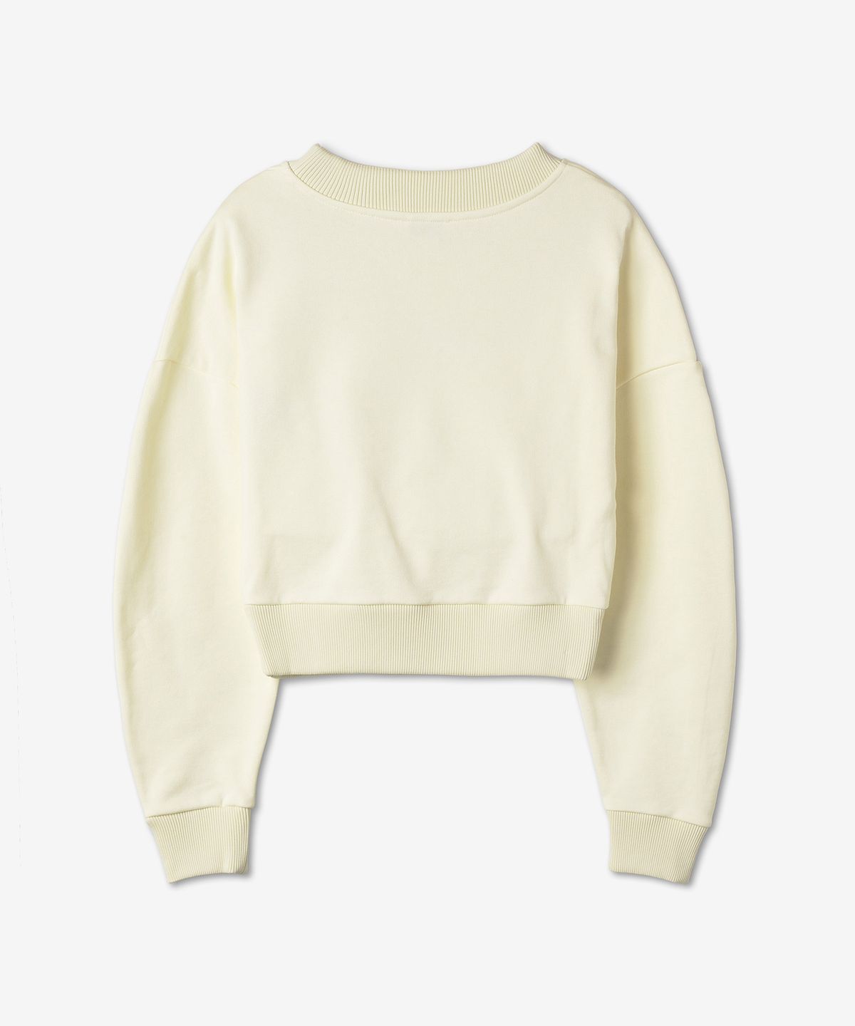 알렉산더 맥퀸(ALEXANDER McQUEEN) 크롭 맨투맨 - 화이트 / 729894QLABG7025