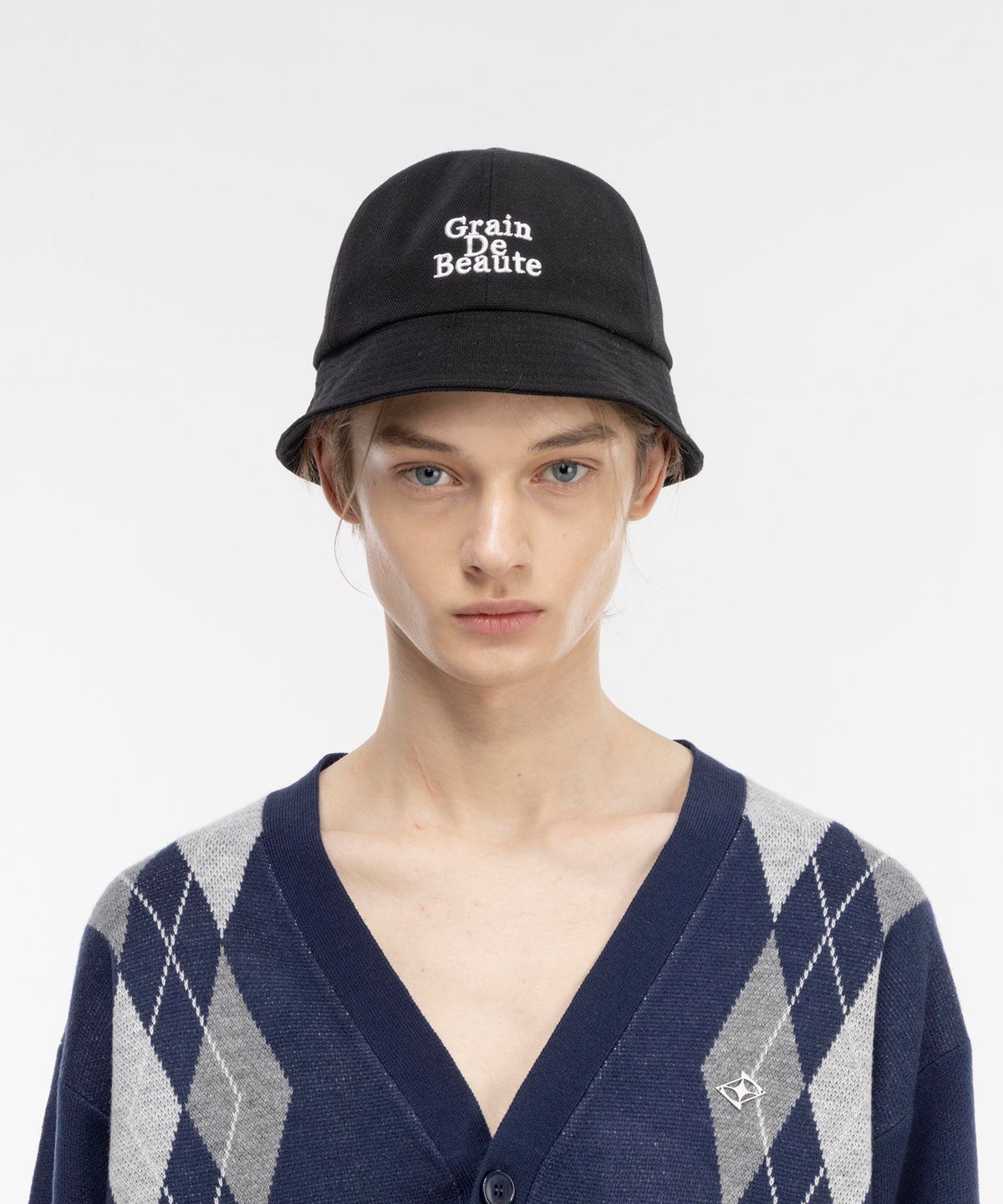 그랭드보떼(GRAIN DE BEAUTE) Washed Bucket Hat [Black]