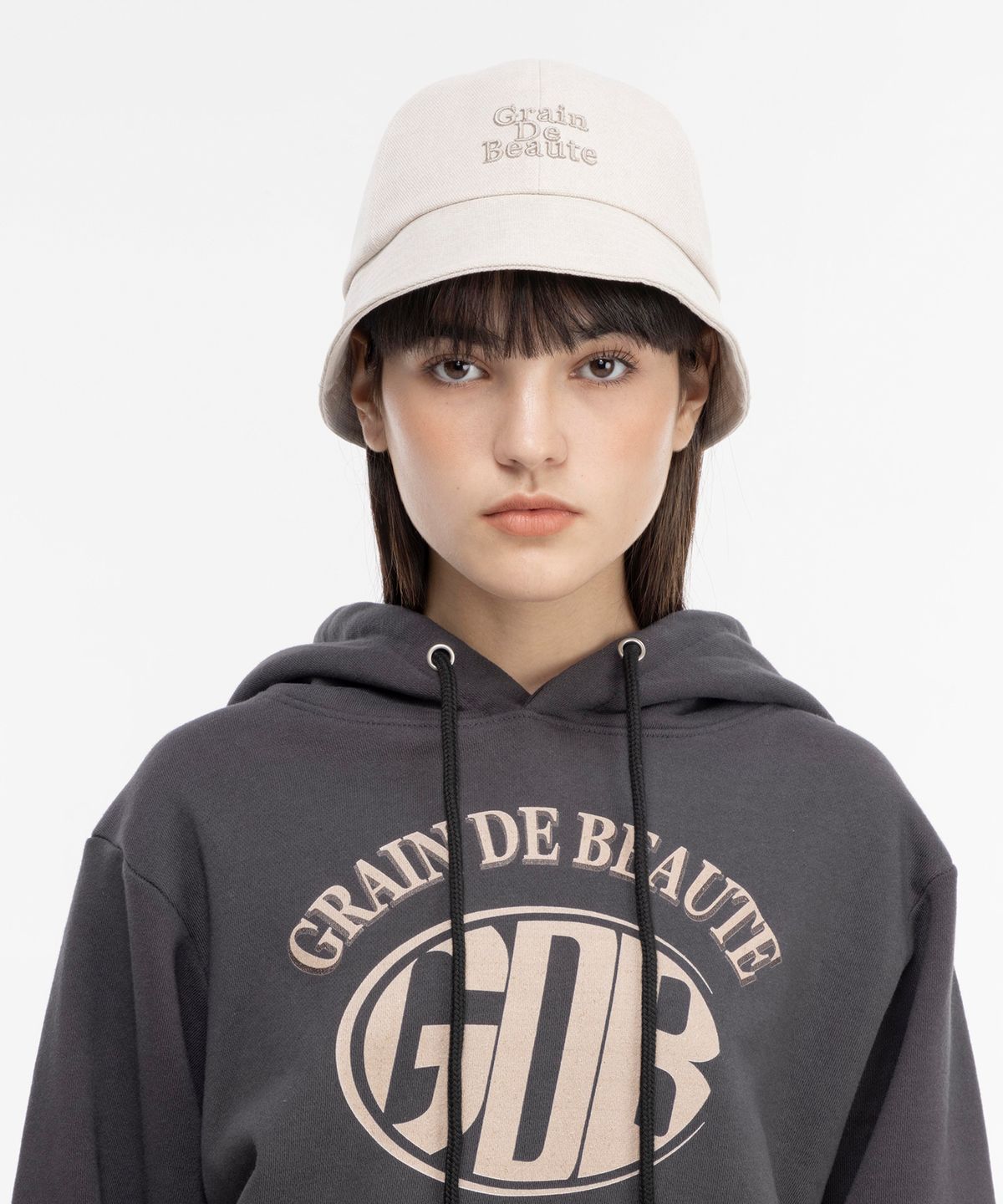 그랭드보떼(GRAIN DE BEAUTE) Washed Bucket Hat [Beige]