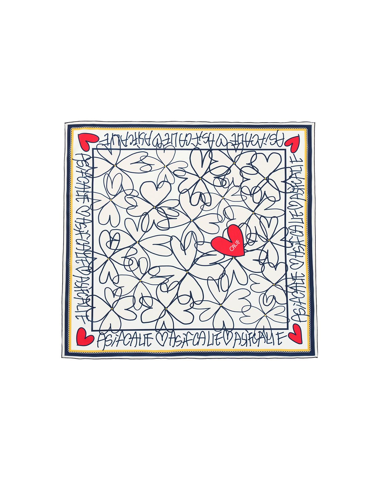 에즈이프 캘리(ASIF CALIE) FLOWER STRIPE SCARF IVORY