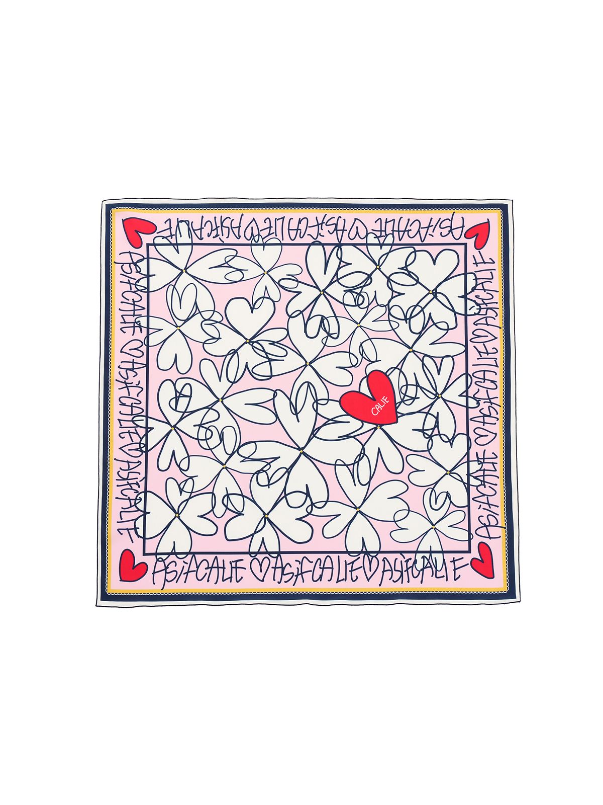 에즈이프 캘리(ASIF CALIE) FLOWER STRIPE SCARF PINK