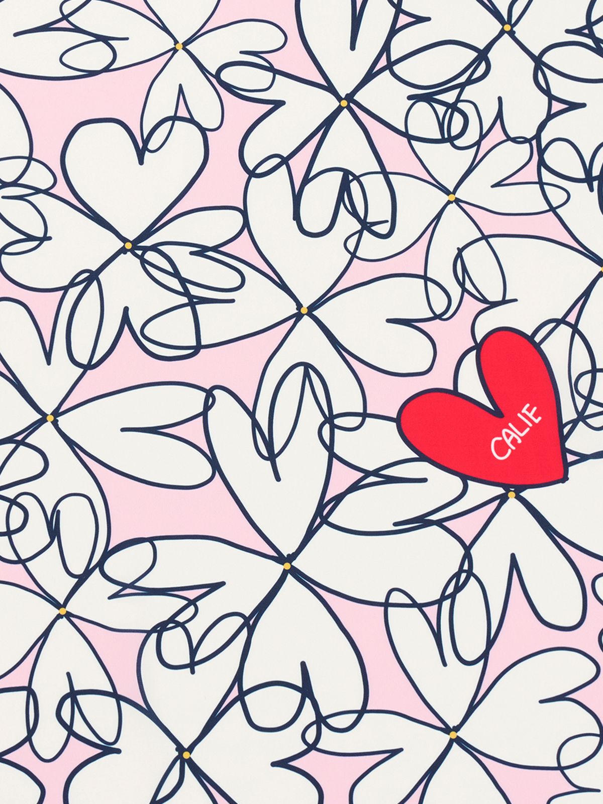 에즈이프 캘리(ASIF CALIE) FLOWER STRIPE SCARF PINK