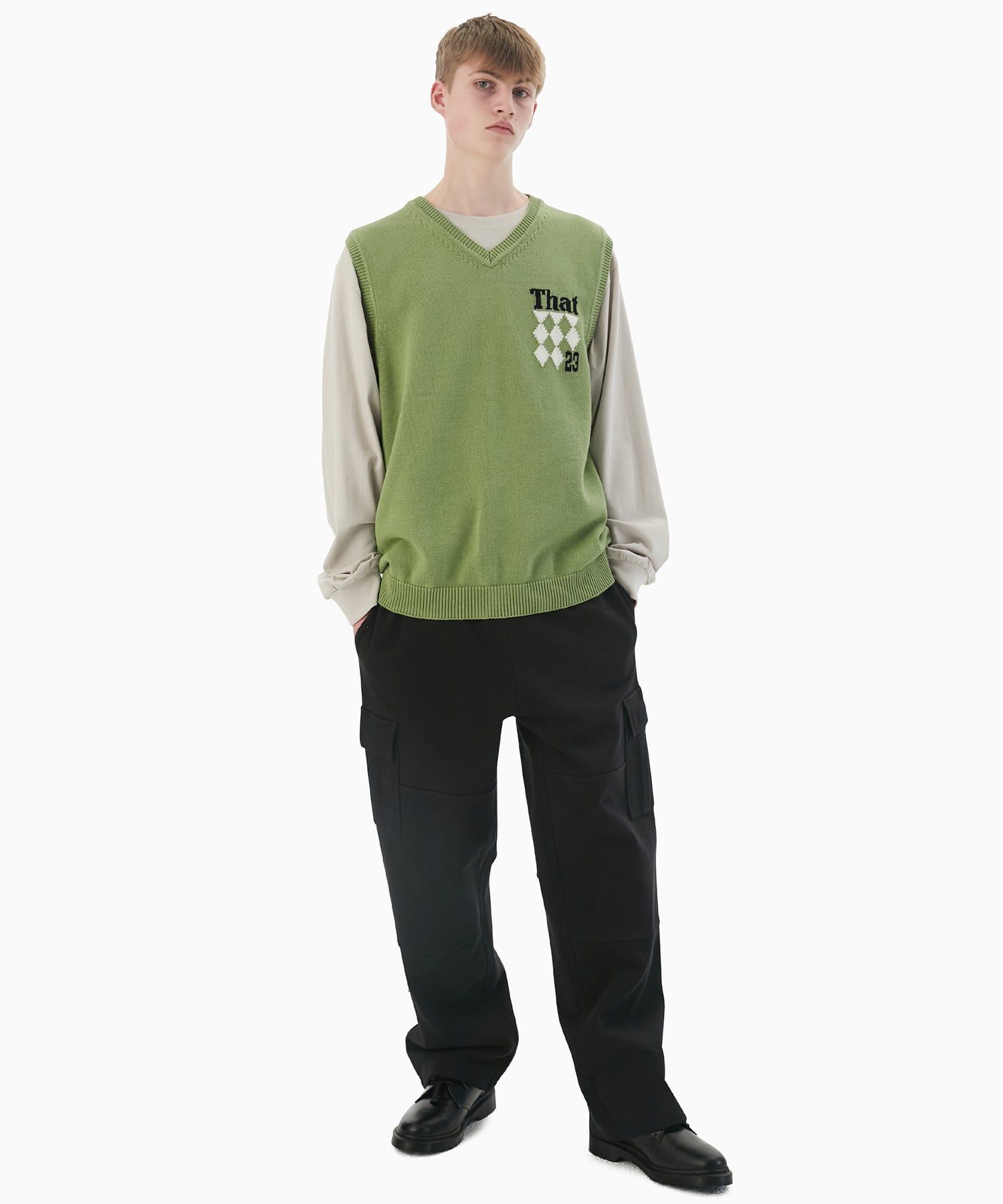 MUSINSA | thisisneverthat® That Knit Vest Green