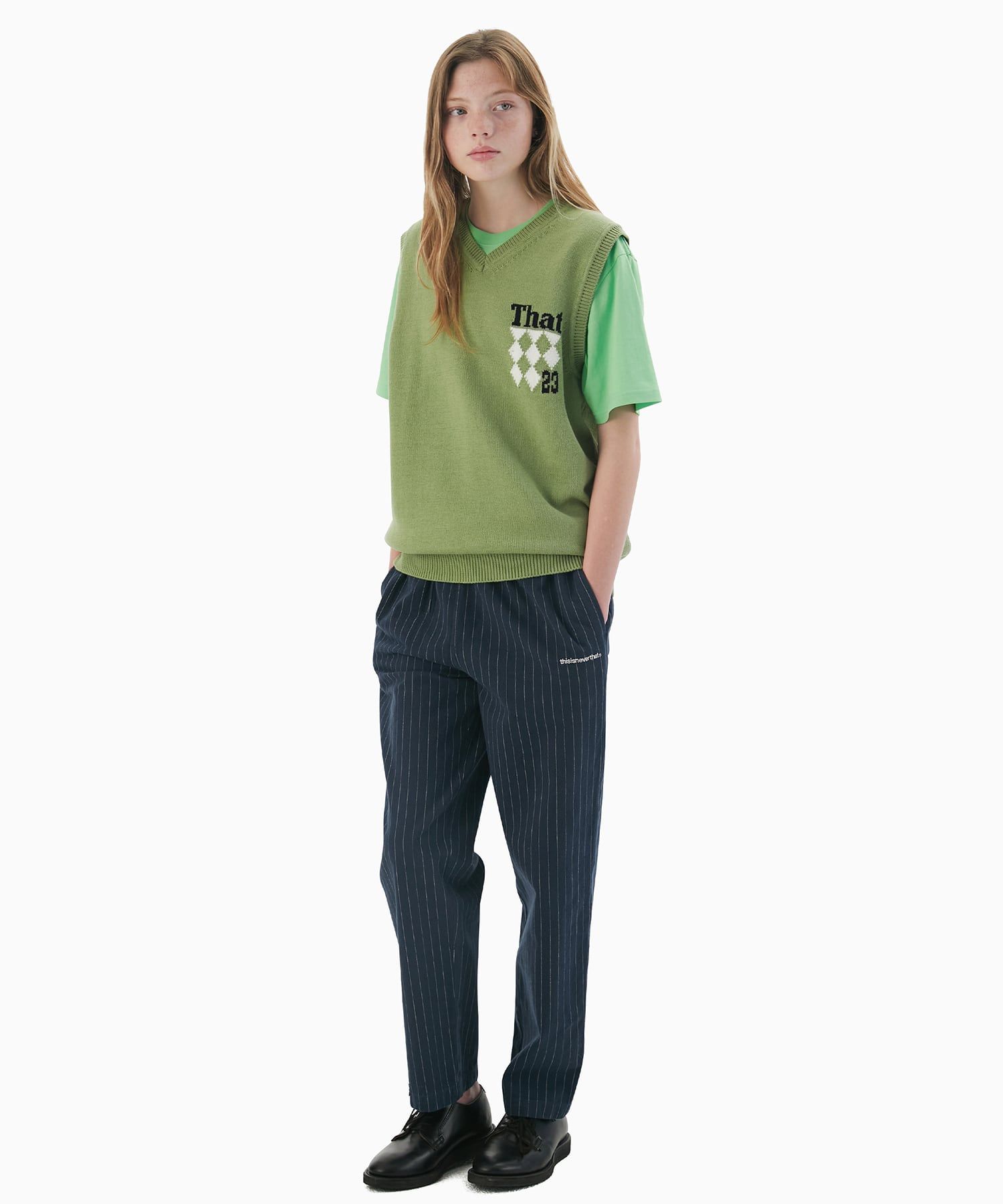 MUSINSA | thisisneverthat® That Knit Vest Green