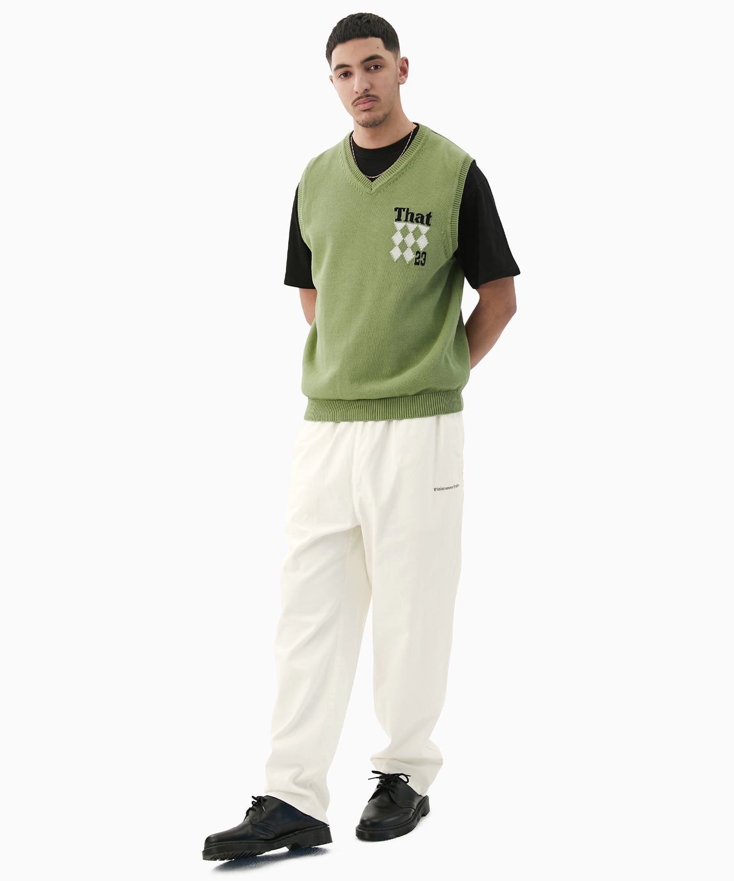 MUSINSA | thisisneverthat® That Knit Vest Green