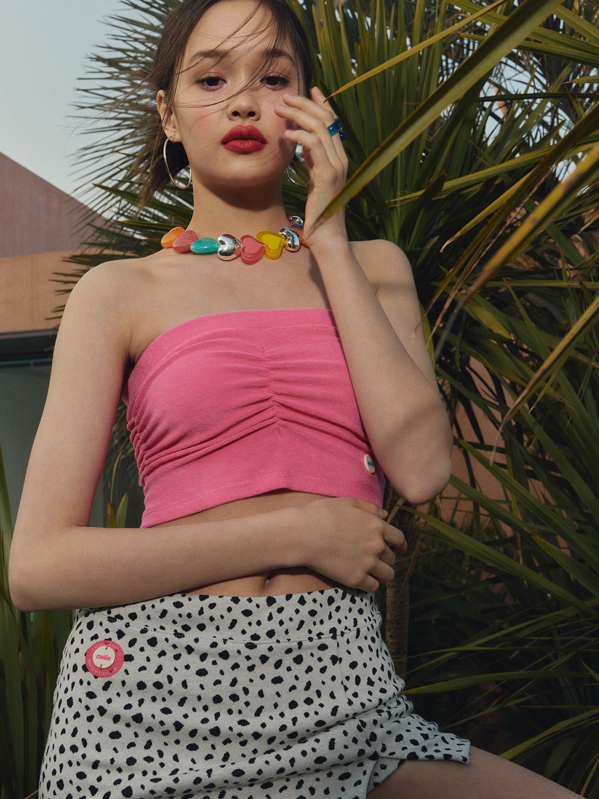 에즈이프 캘리(ASIF CALIE) MEDAL SHORT SKIRT PANTS LEOPARD