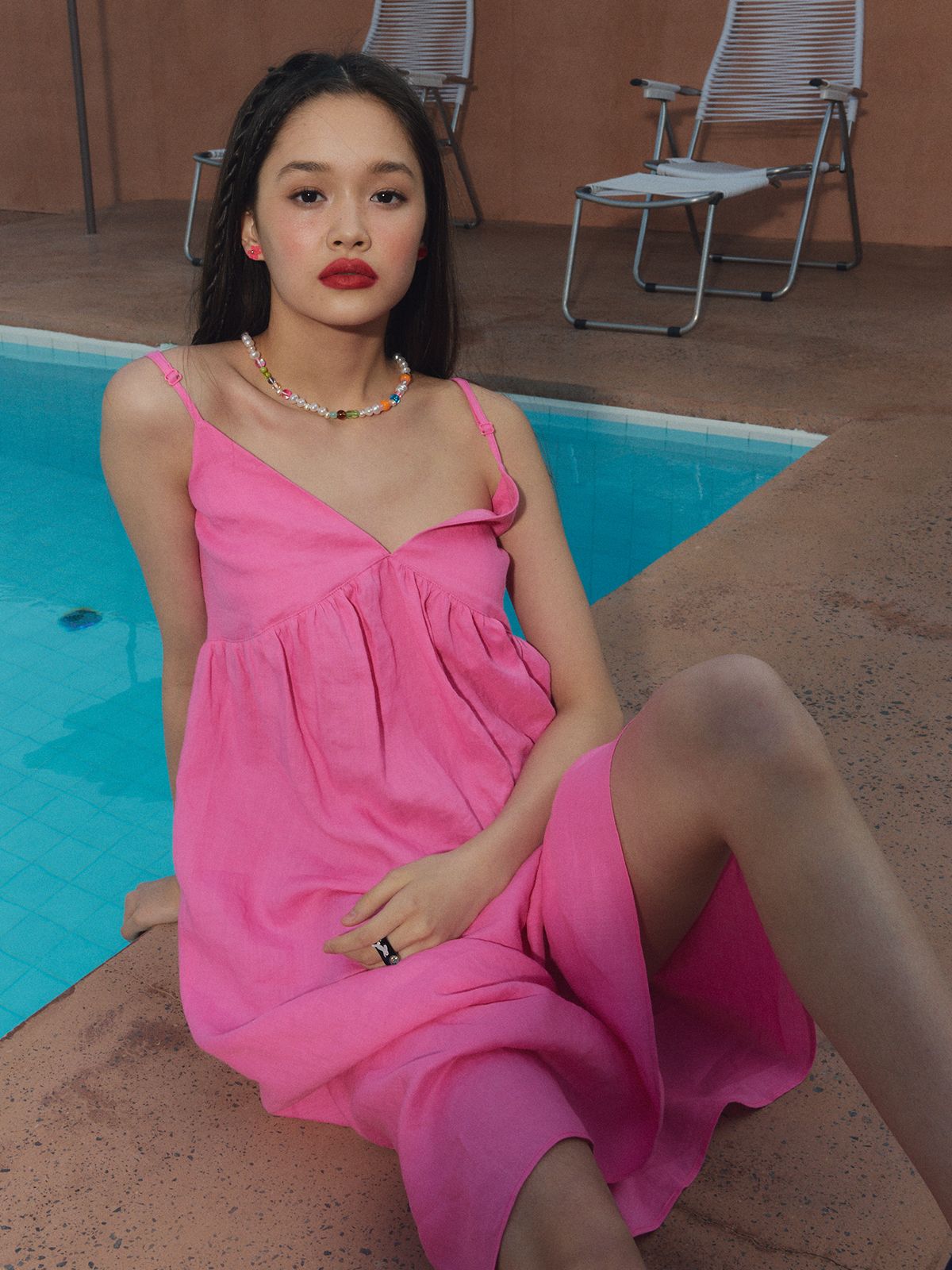 에즈이프 캘리(ASIF CALIE) CALIE MIDI DRESS PINK