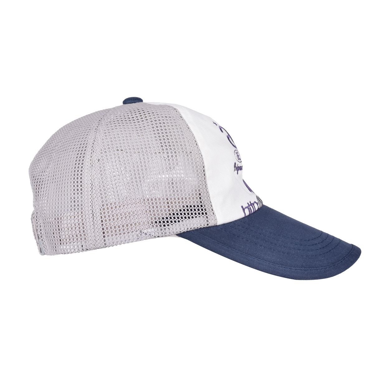 에이이에이이(AEAE) WEB LOGO MESH CAP - [GREY/BLUE]