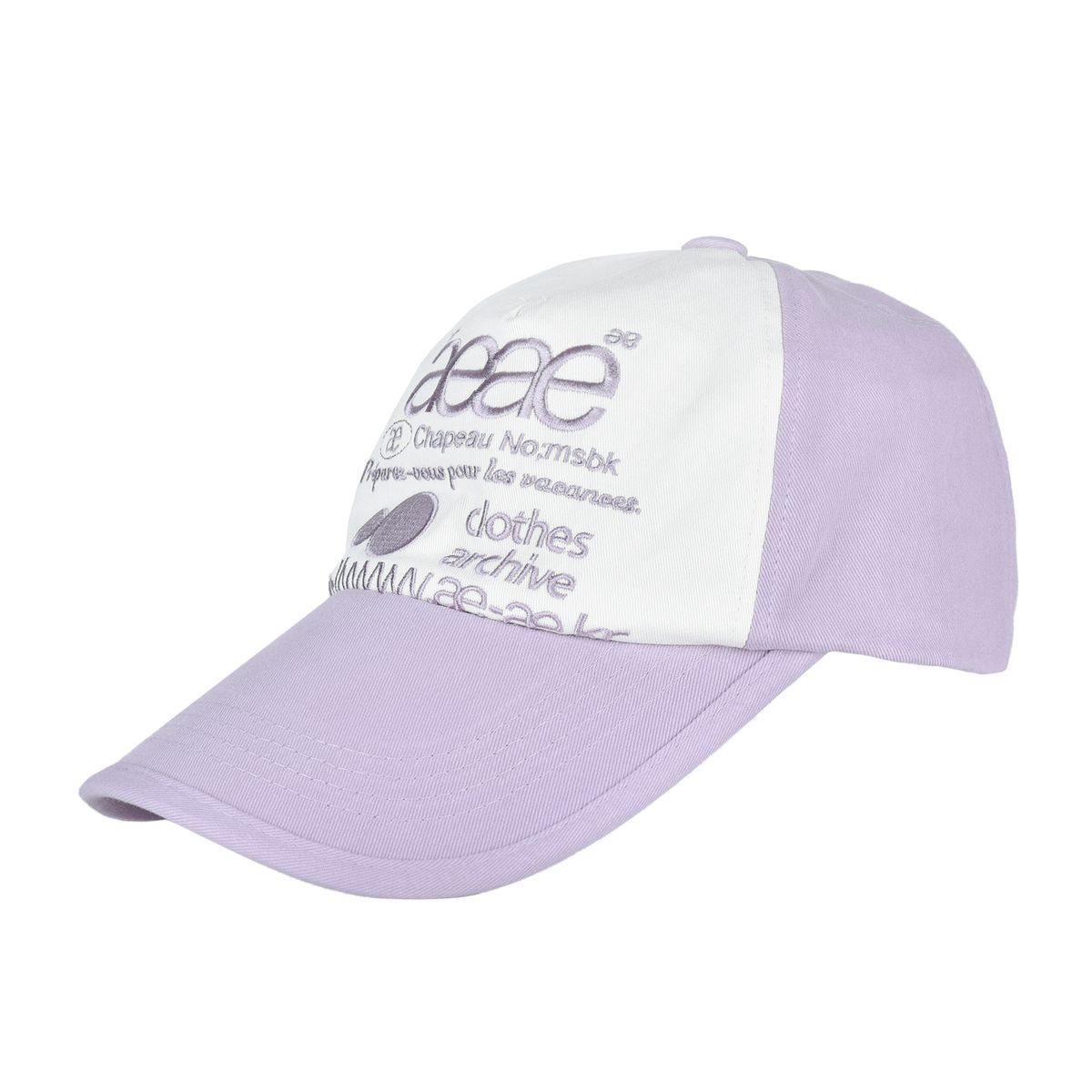 에이이에이이(AEAE) WEB LOGO 5 PANNEL BALL CAP - [LAVENDAR]