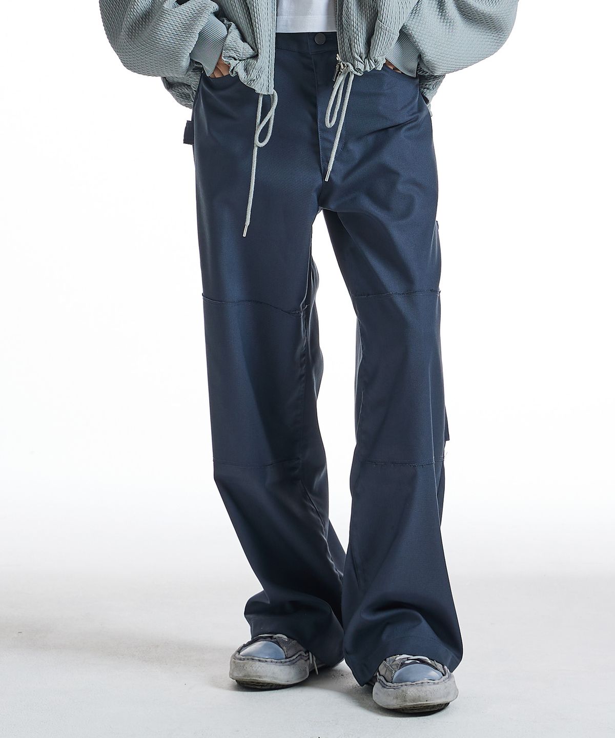 아이돈워너셀(IDWS) STRAP PANEL TROUSER CHARCOAL