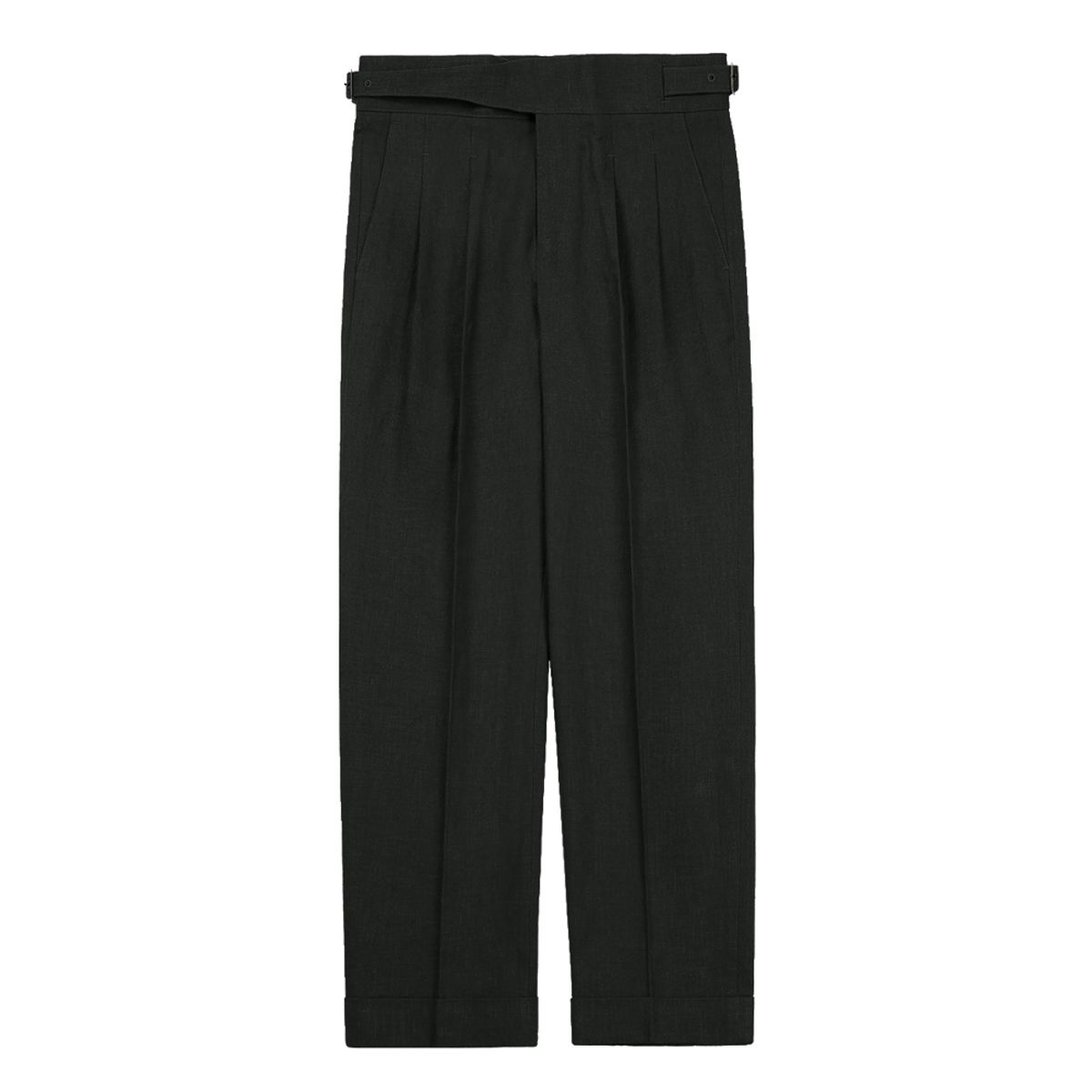 솔티(SORTIE) 8s Linen Gurkha Trousers (Black)