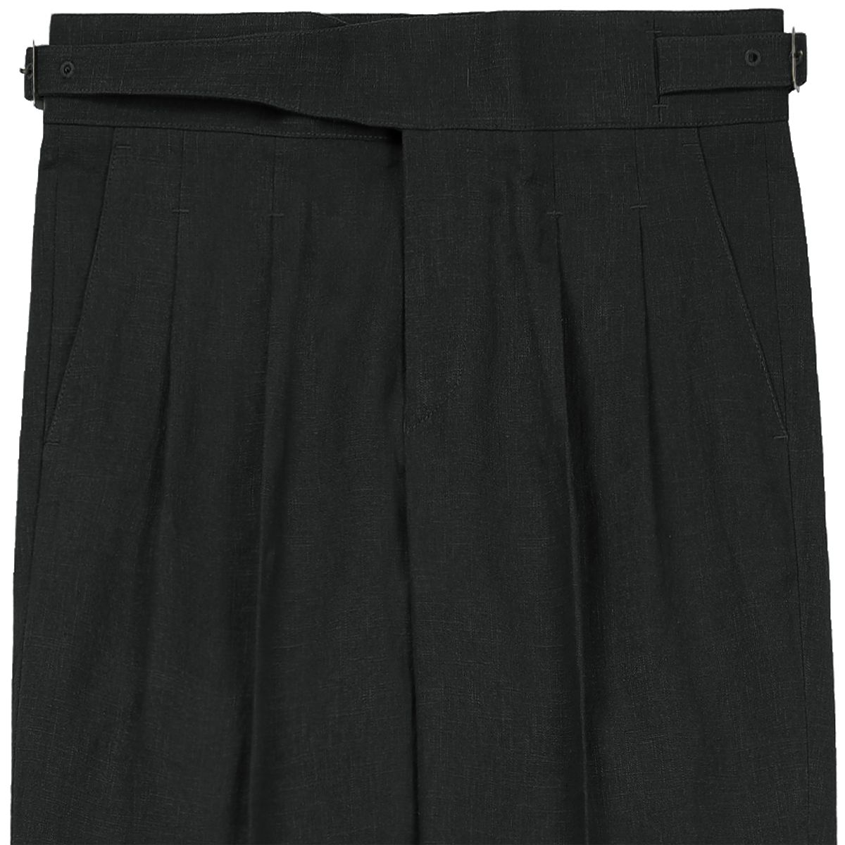 솔티(SORTIE) 8s Linen Gurkha Trousers (Black)