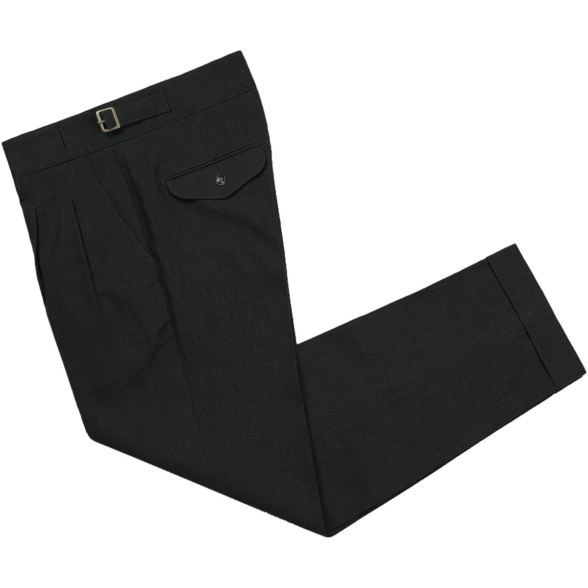 솔티(SORTIE) 8s Linen Gurkha Trousers (Black)