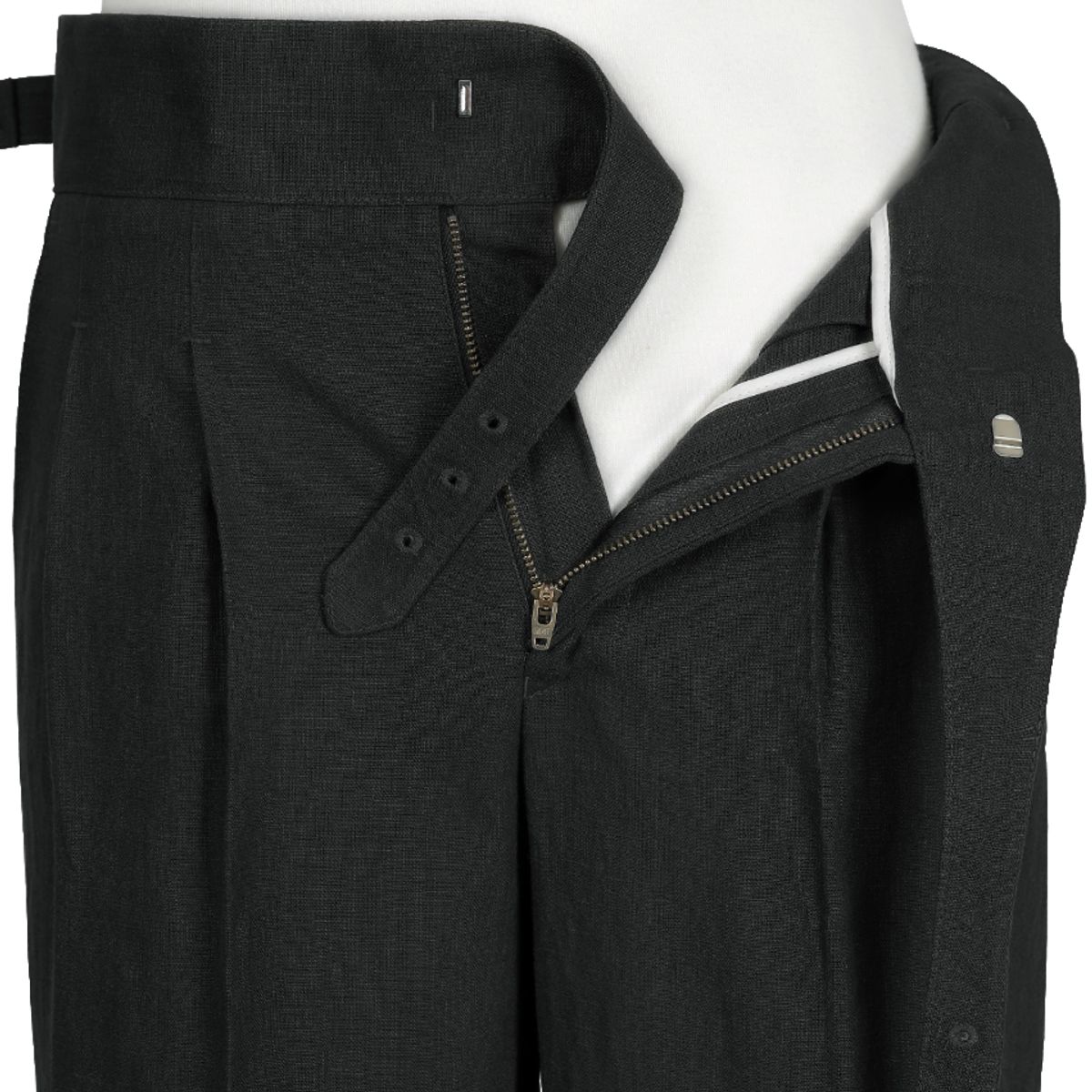솔티(SORTIE) 8s Linen Gurkha Trousers (Black)