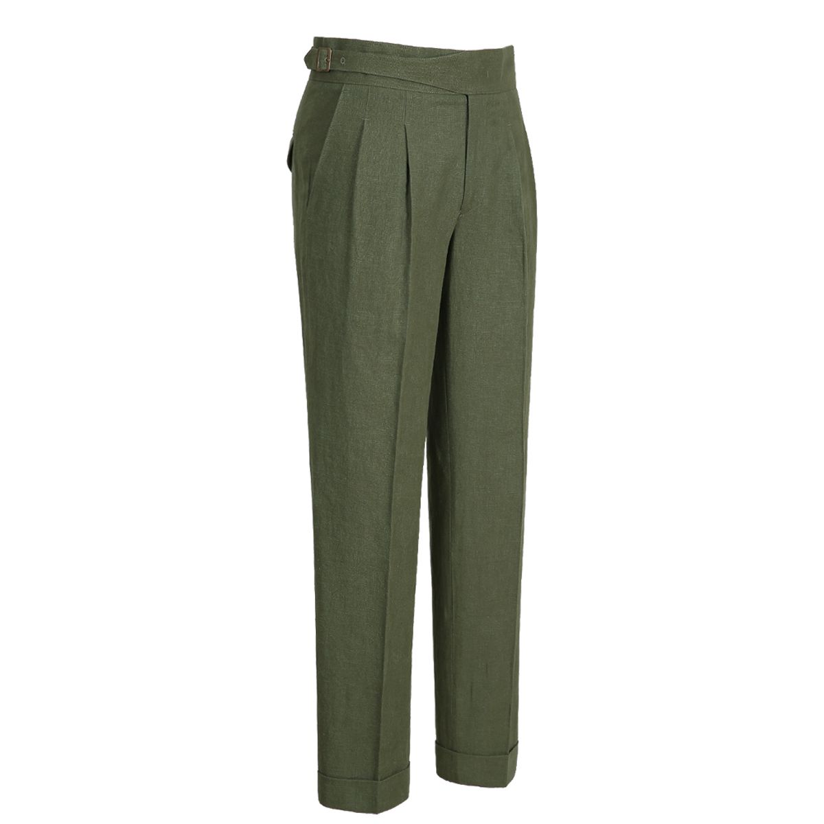솔티(SORTIE) 8s Linen Gurkha Trousers (Khaki)