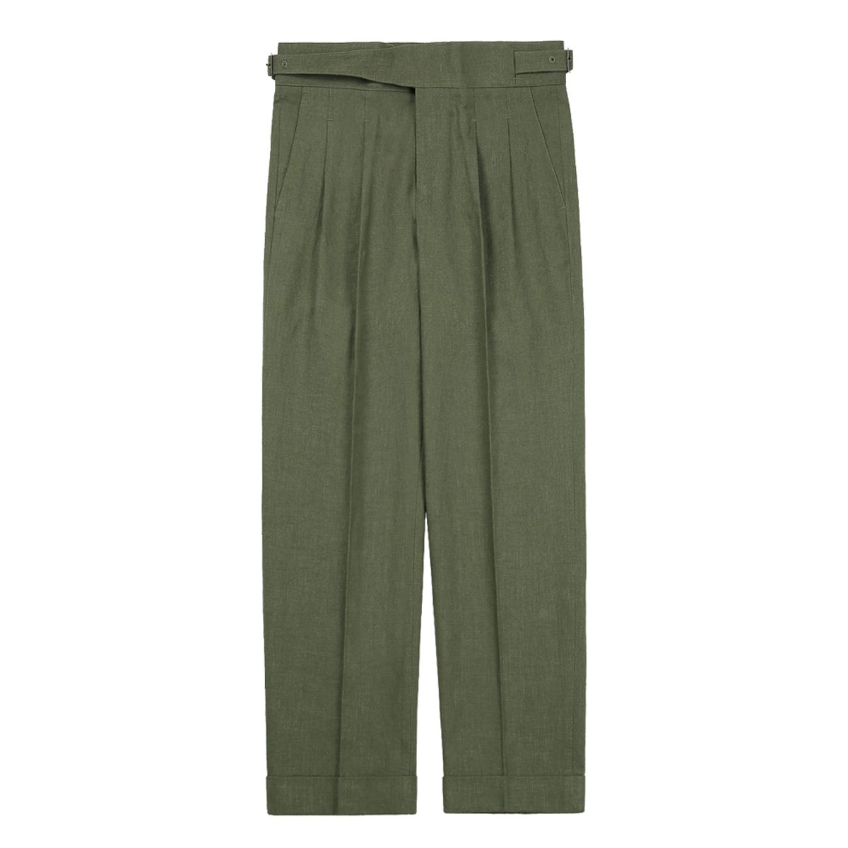 솔티(SORTIE) 8s Linen Gurkha Trousers (Khaki)