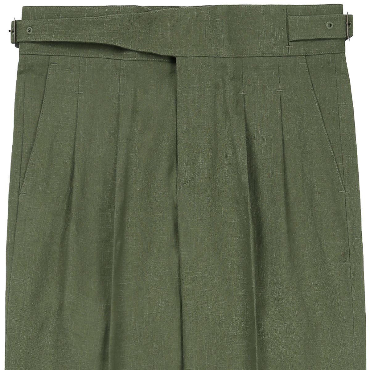 솔티(SORTIE) 8s Linen Gurkha Trousers (Khaki)