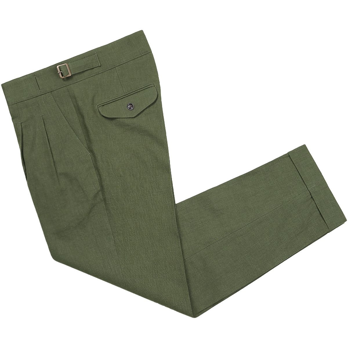 솔티(SORTIE) 8s Linen Gurkha Trousers (Khaki)