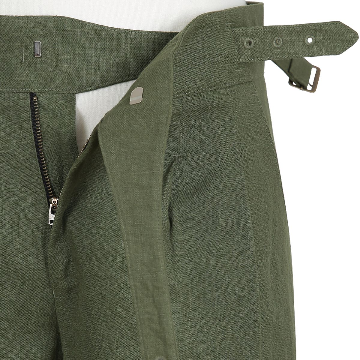 솔티(SORTIE) 8s Linen Gurkha Trousers (Khaki)