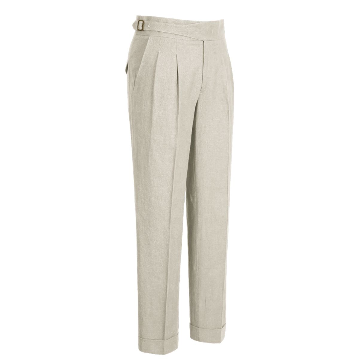 솔티(SORTIE) 8s Linen Gurkha Trousers (Oatmeal)