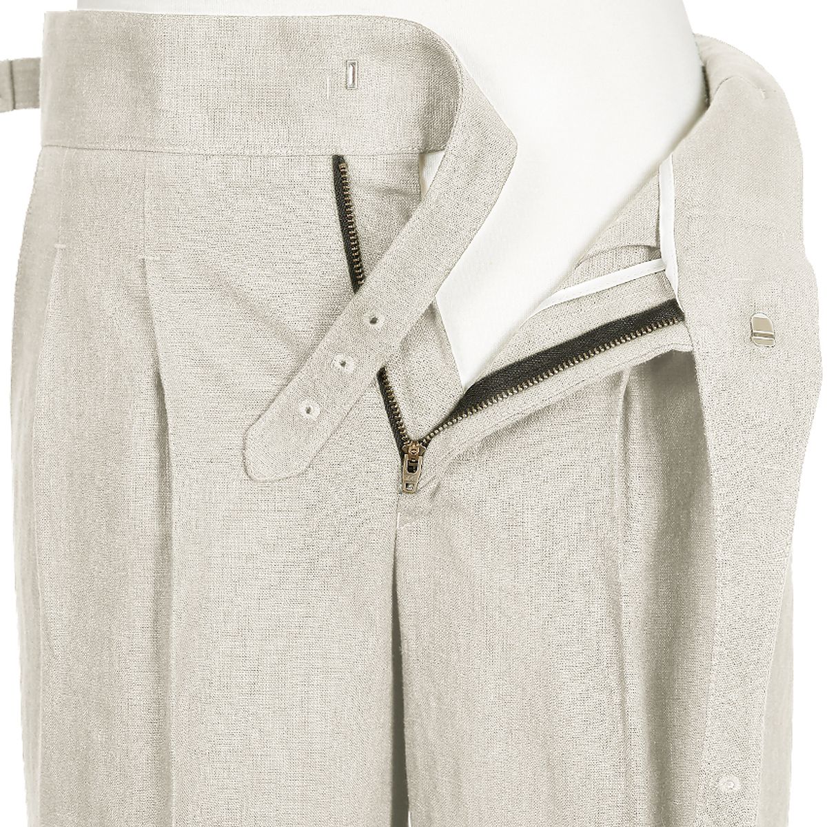 솔티(SORTIE) 8s Linen Gurkha Trousers (Oatmeal)