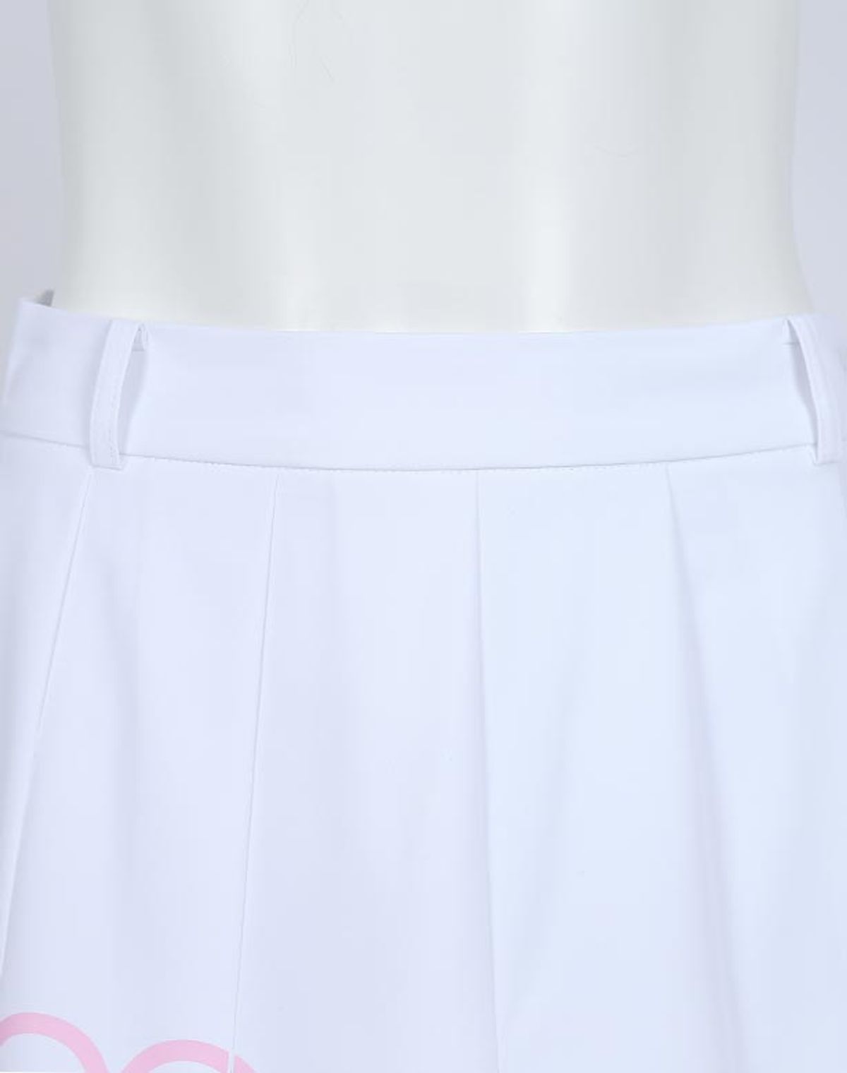 크리브나인(CREVE9) 카프리 플라워 미디 플리츠 스커트WH