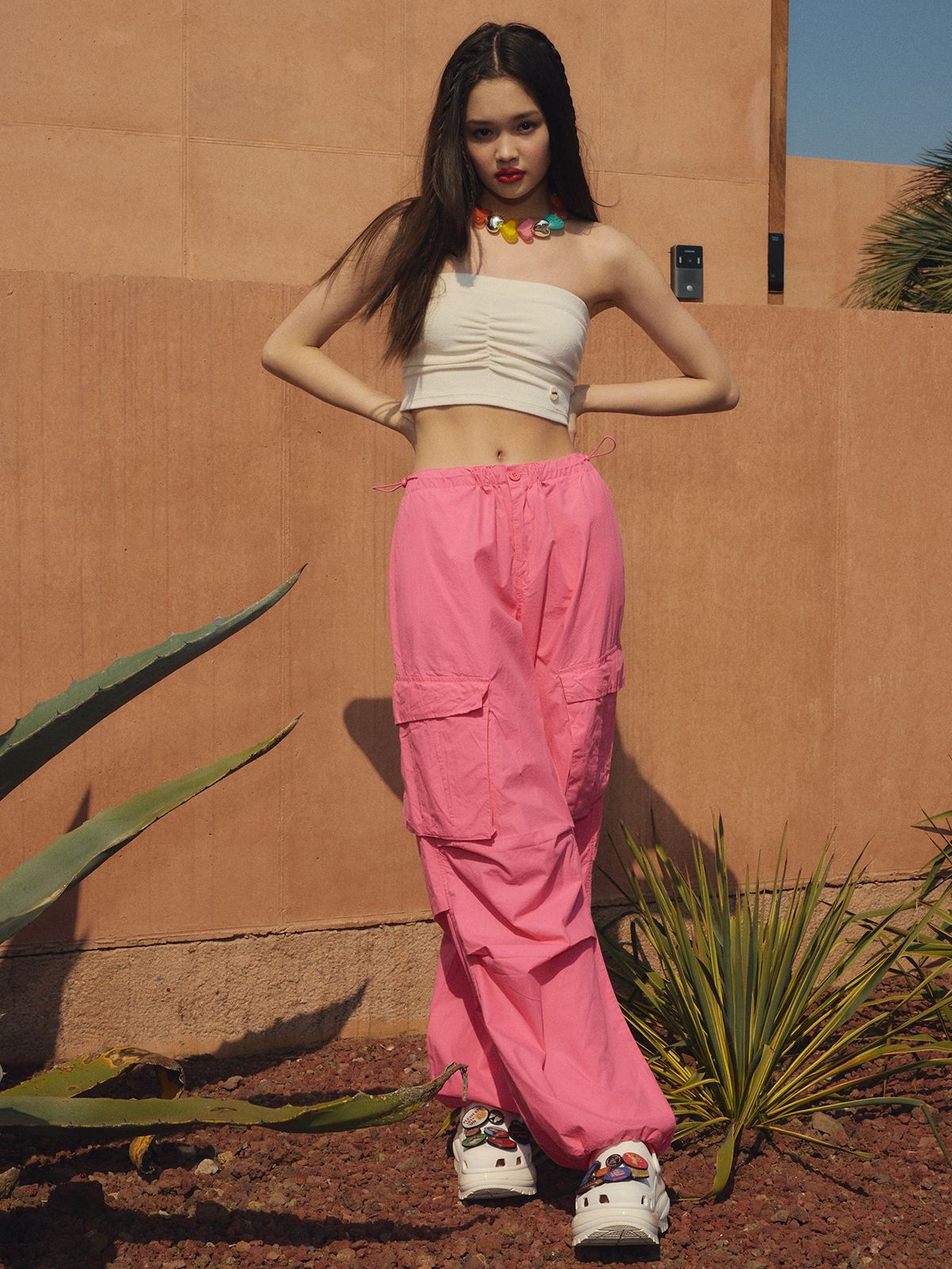 에즈이프 캘리(ASIF CALIE) SHIRRING TUBE TOP IVORY