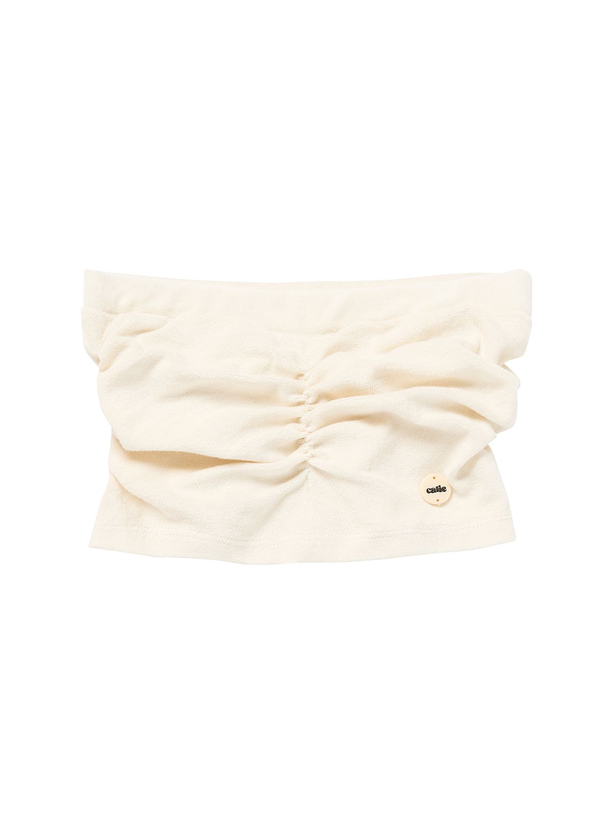 에즈이프 캘리(ASIF CALIE) SHIRRING TUBE TOP IVORY