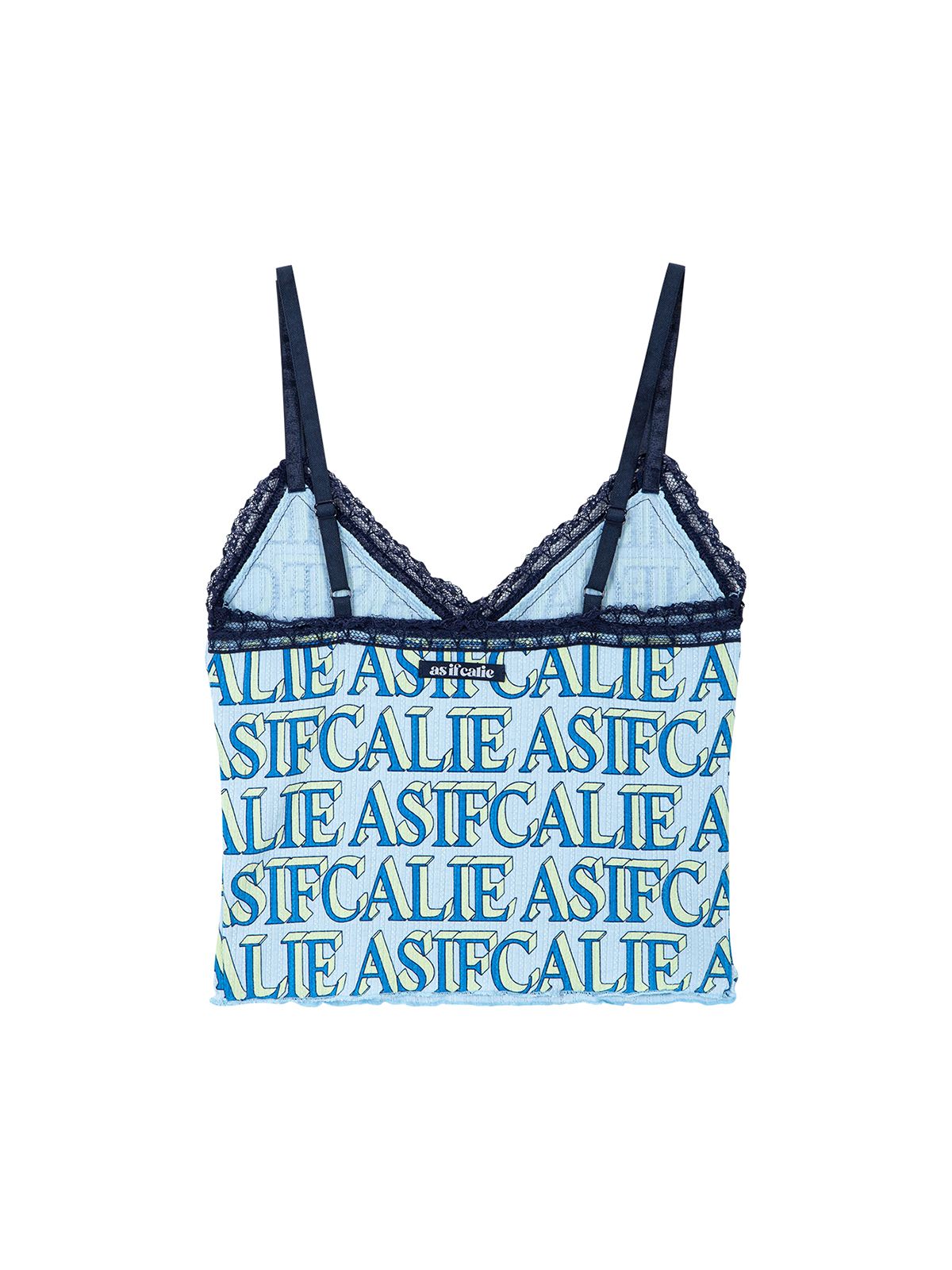 에즈이프 캘리(ASIF CALIE) CALIE LACE RIB TOP BLUE