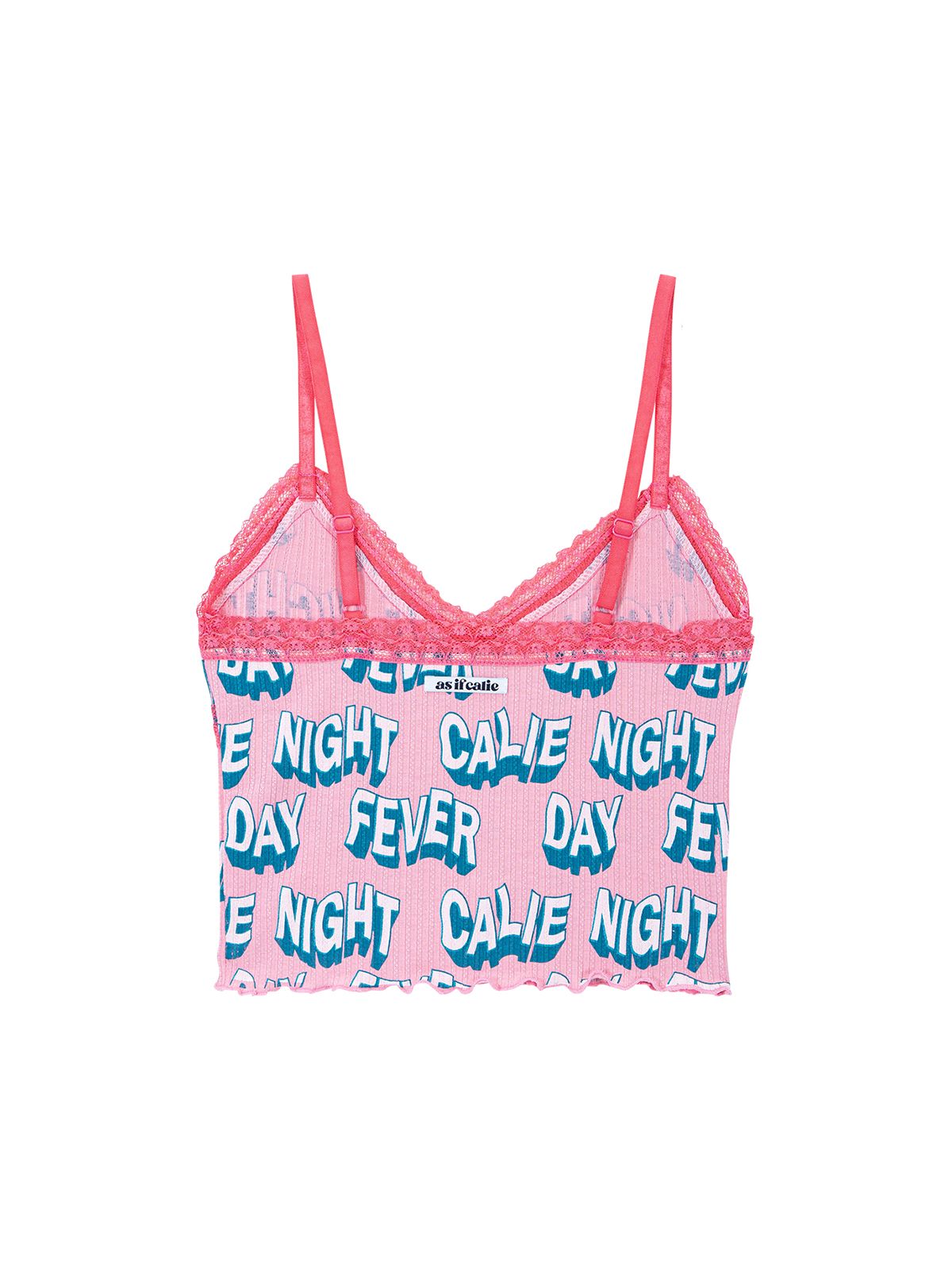 에즈이프 캘리(ASIF CALIE) CALIE LACE RIB TOP PINK