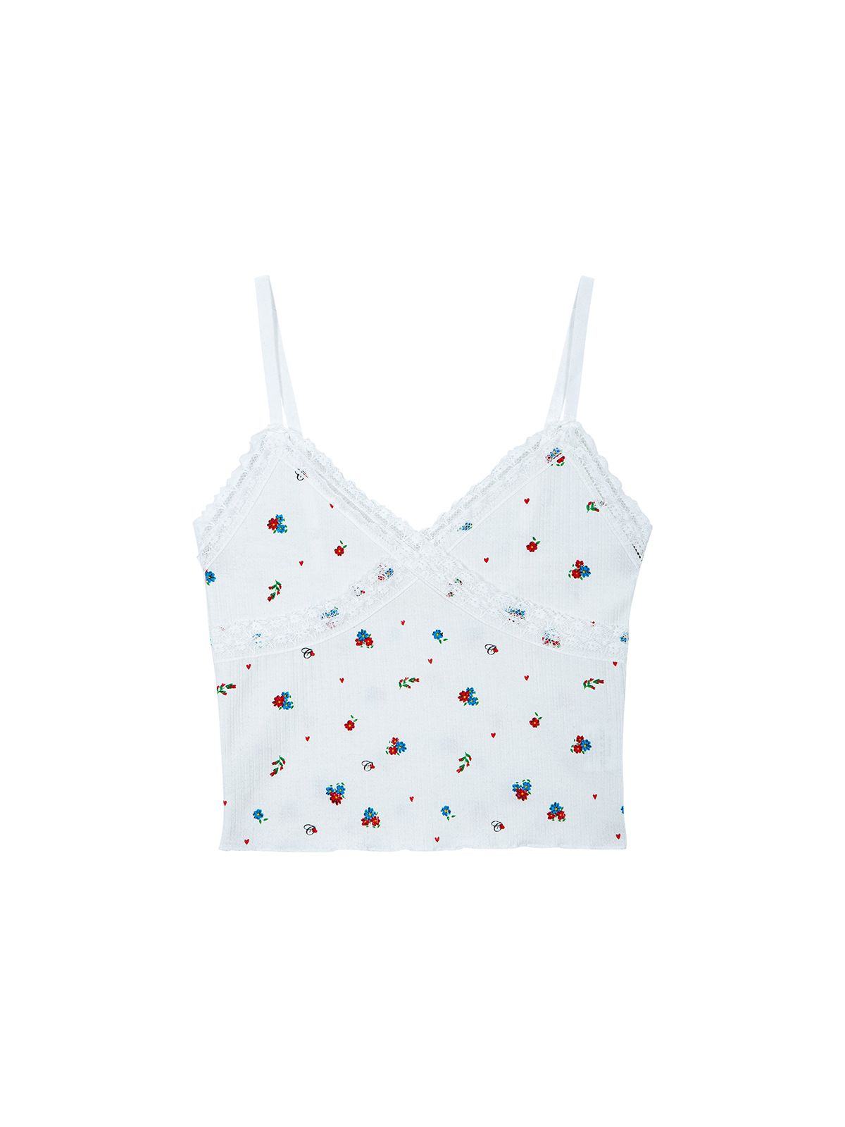 에즈이프 캘리(ASIF CALIE) CALIE LACE RIB TOP IVORY
