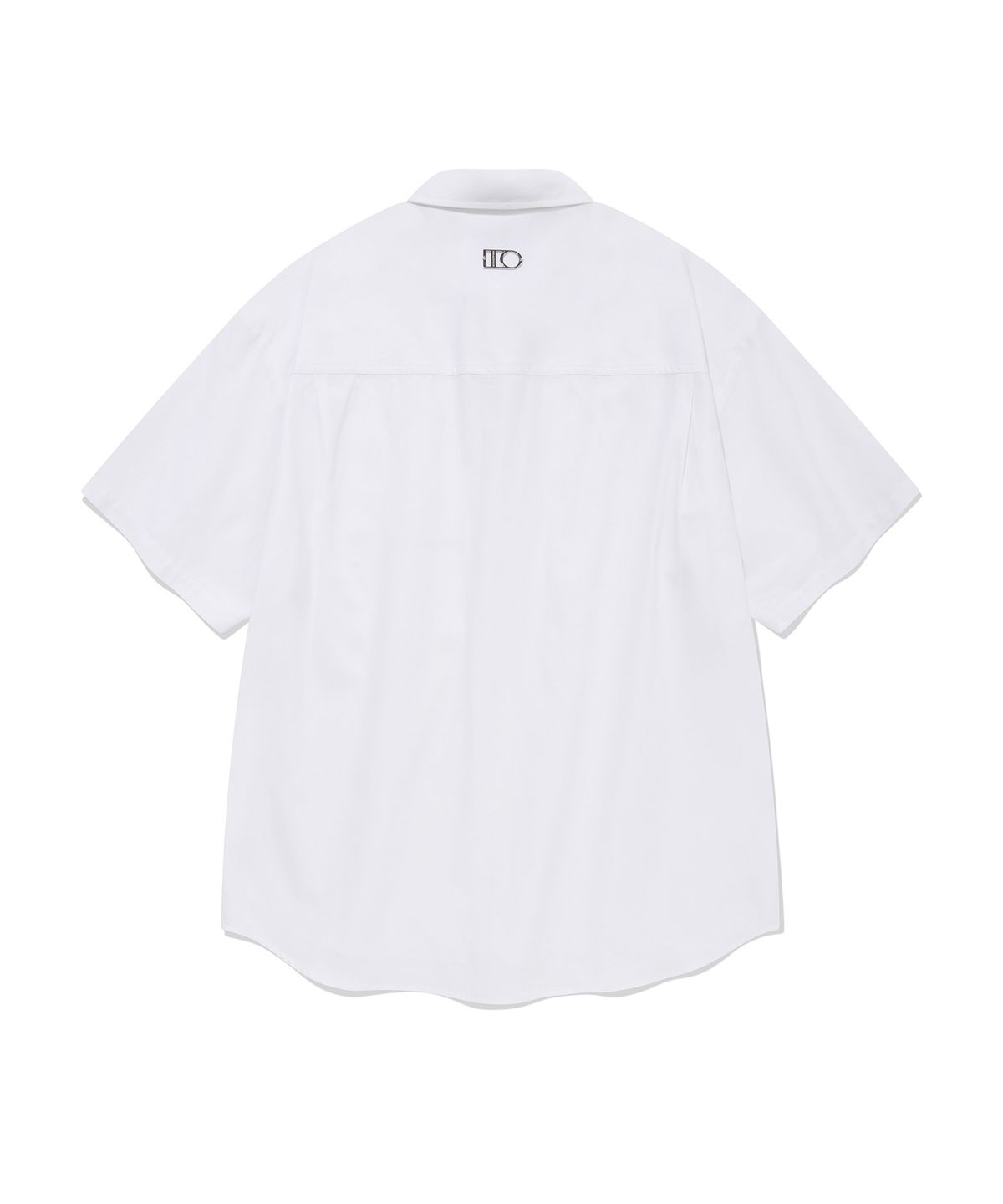 디써티원(DTHIRTYONE) Embroidered Half Sleeve Oxford Shirt (PURE WHITE)