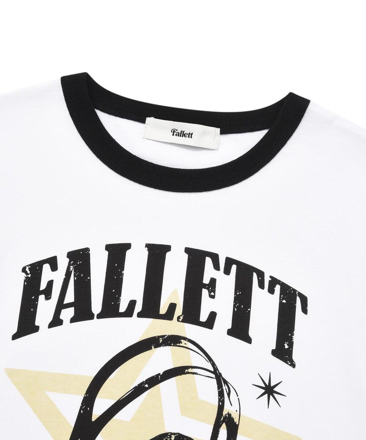 팔렛(FALLETT) 마이 레코드 링거 반팔티 화이트
