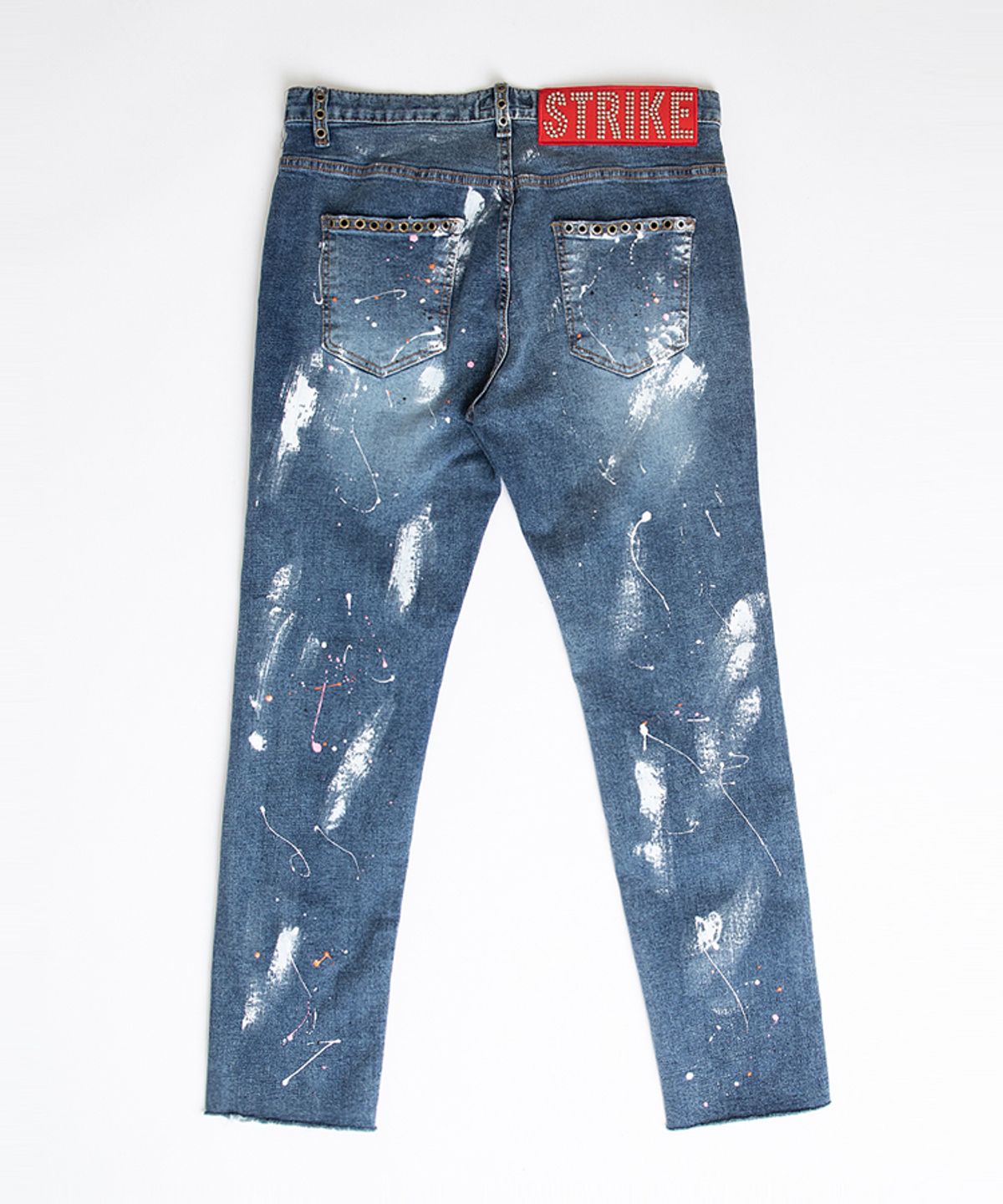 스트라이크(STRIKE) 미디엄 스퀘어 블리치 워시 아일렛 진 (SLIM)