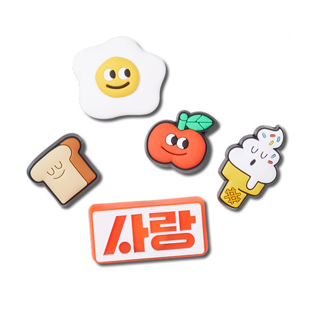 크록스(CROCS) 지비츠 한국 주전부리 5 SET