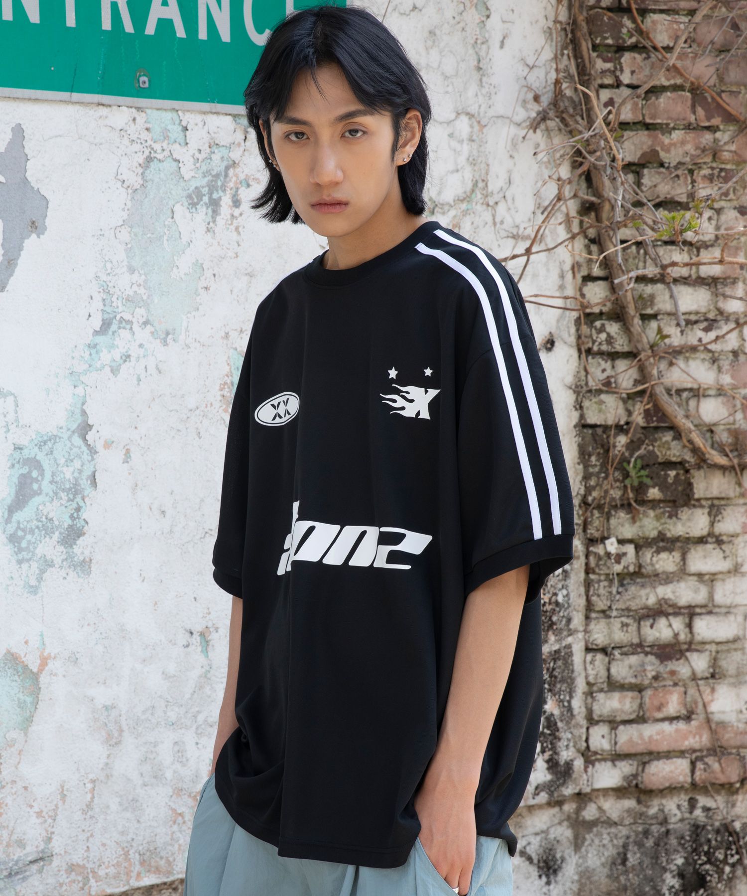 トップスその他 XTONZ XTT047 Sporty round short sleeve t-shirt BLACK XTT047B MUSINSA | XTONZ XTT047 Sporty Round Short Sleeve T-Shirt (BLACK)