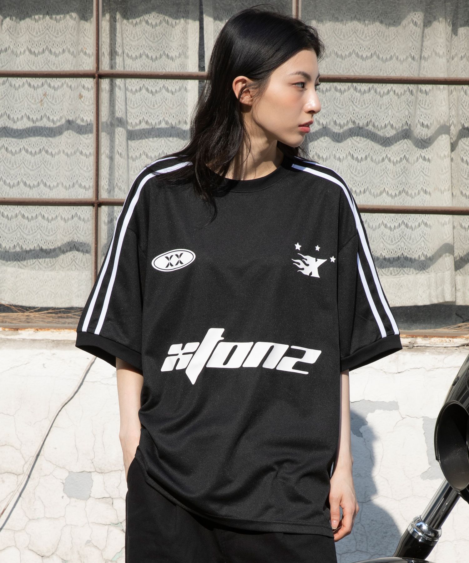 トップスその他 XTONZ XTT047 Sporty round short sleeve t-shirt WHITE XTT047W MUSINSA | XTONZ XTT047 Sporty Round Short Sleeve T-Shirt (WHITE)