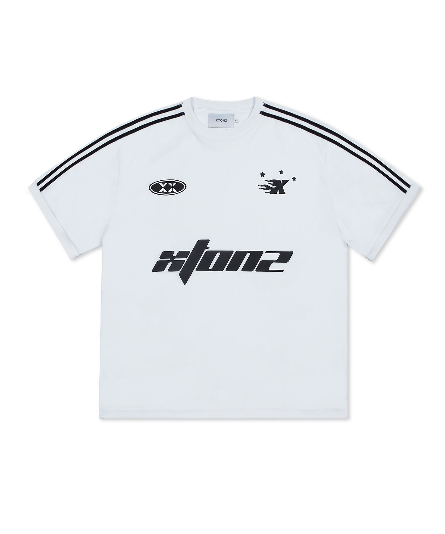 トップスその他 XTONZ XTT047 Sporty round short sleeve t-shirt WHITE XTT047W MUSINSA | XTONZ XTT047 Sporty Round Short Sleeve T-Shirt (WHITE)