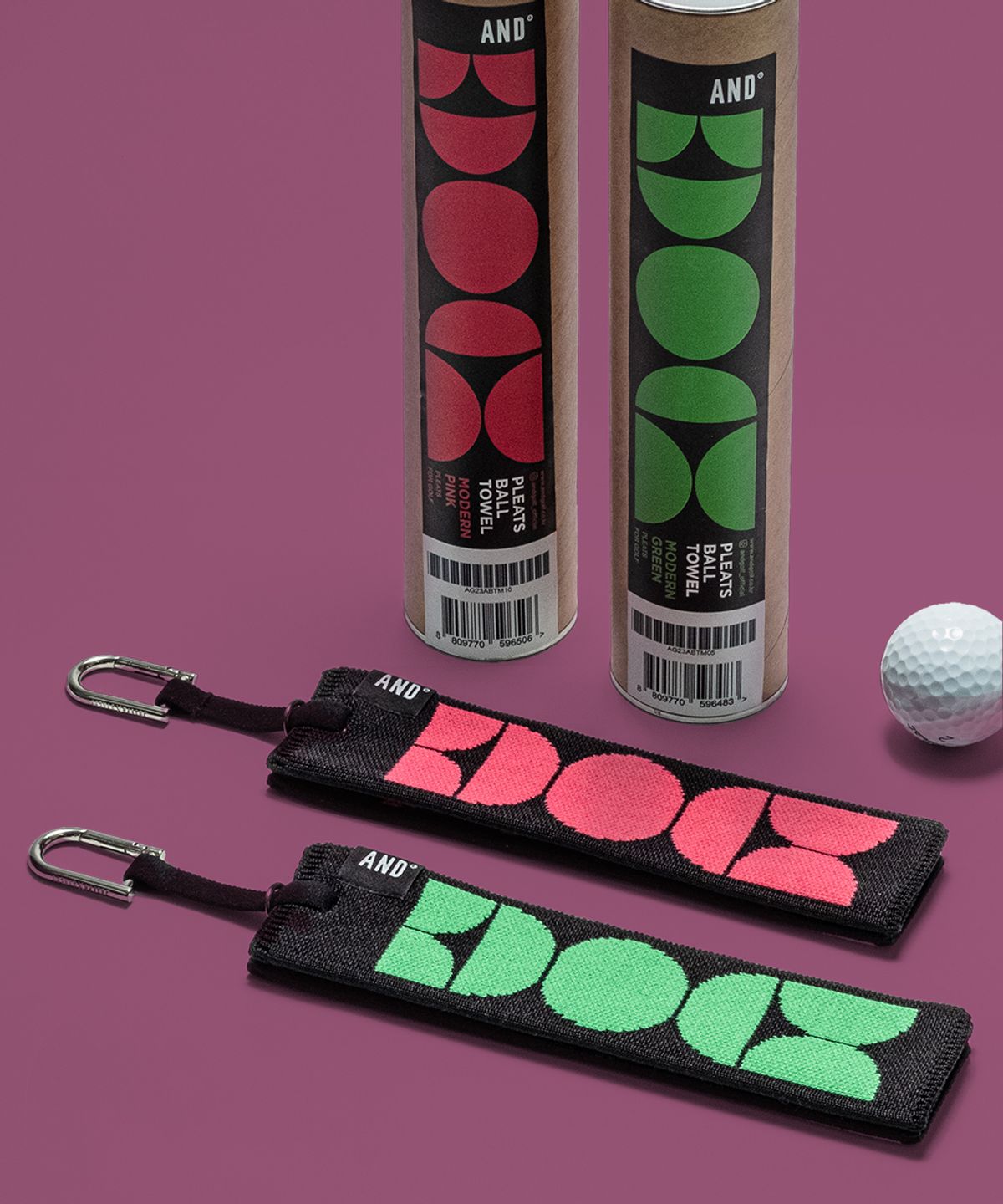 앤드 골프(AND GOLF) Pleats Ball Towel Modern Green