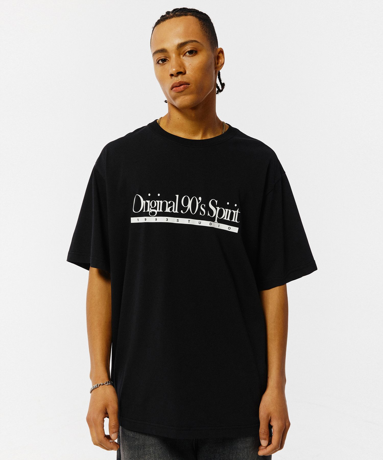 Tシャツ・カットソー 1993studio [1+1] Cool Cotton Wave Logo T-shirt_2PACK MUSINSA | 1993STUDIO [2PACK] Cool Cotton Original 90S T-shirt
