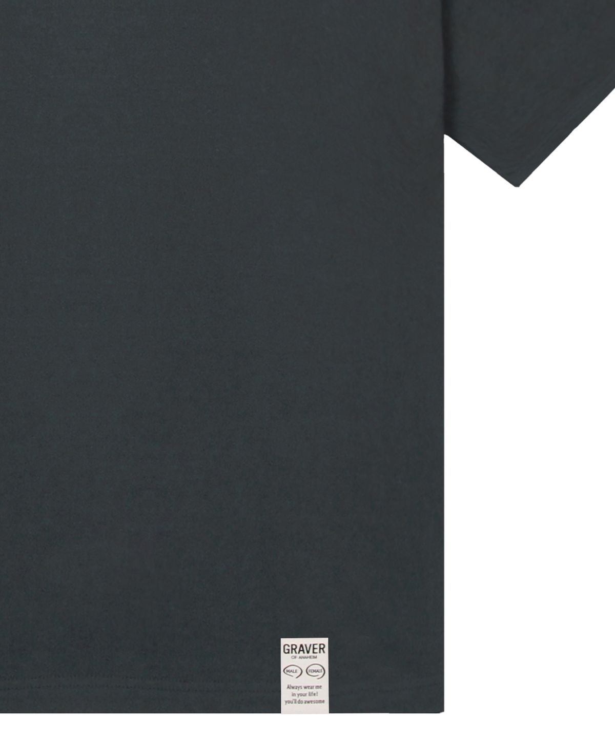 그레이버(GRAVER) [UNISEX]스몰 멀티플라워 드로잉스마일 반팔티_차콜