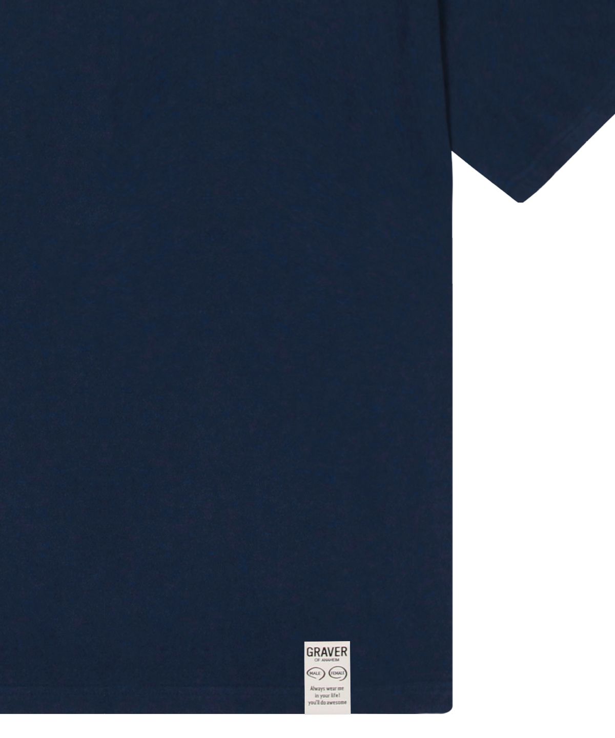 그레이버(GRAVER) [UNISEX]스몰 멀티플라워 드로잉스마일 반팔티_네이비