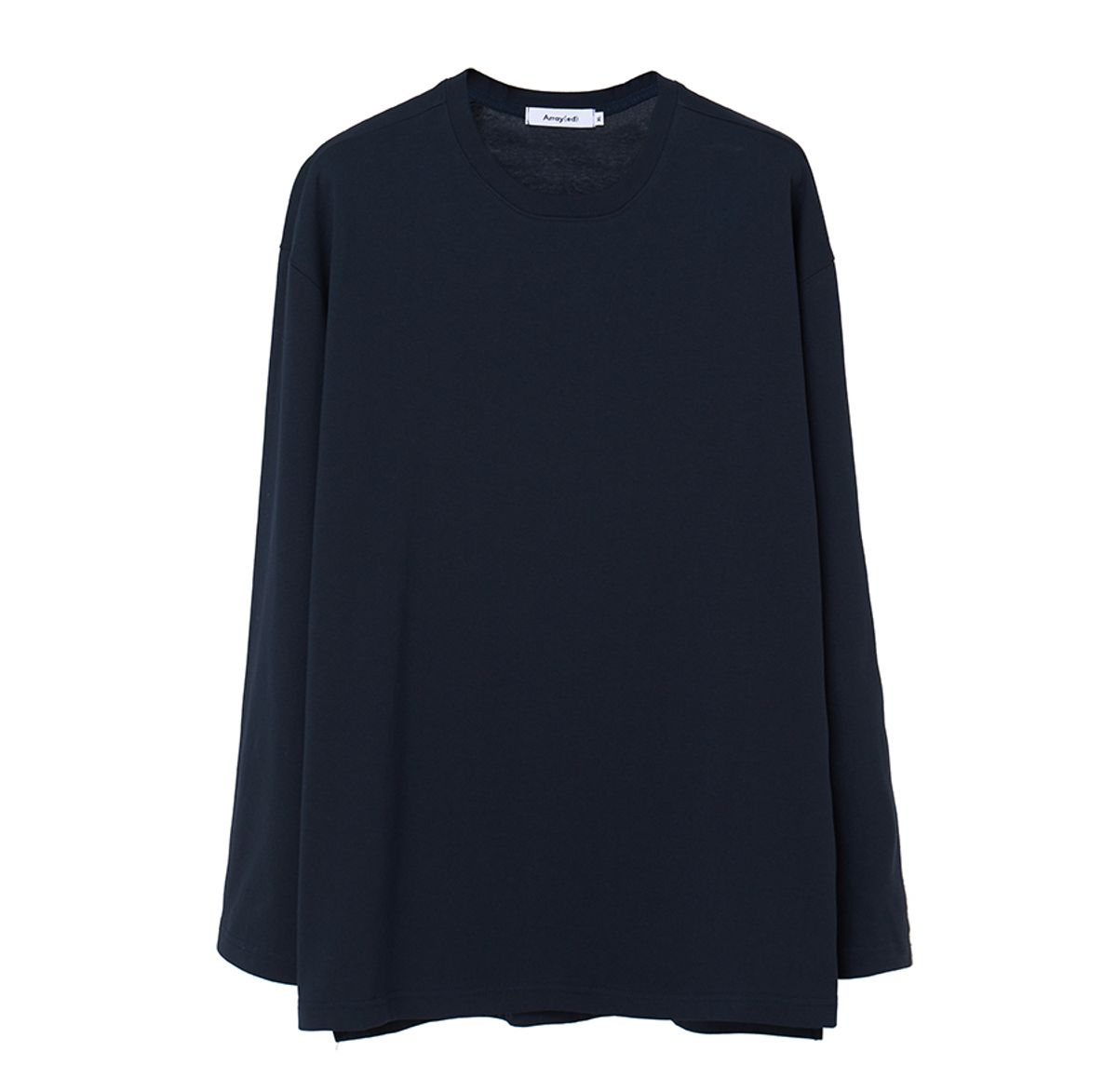 어레이드(ARRAYED) 릴렉스드 코튼 라운드 롱슬리브 티셔츠 [BLACK]