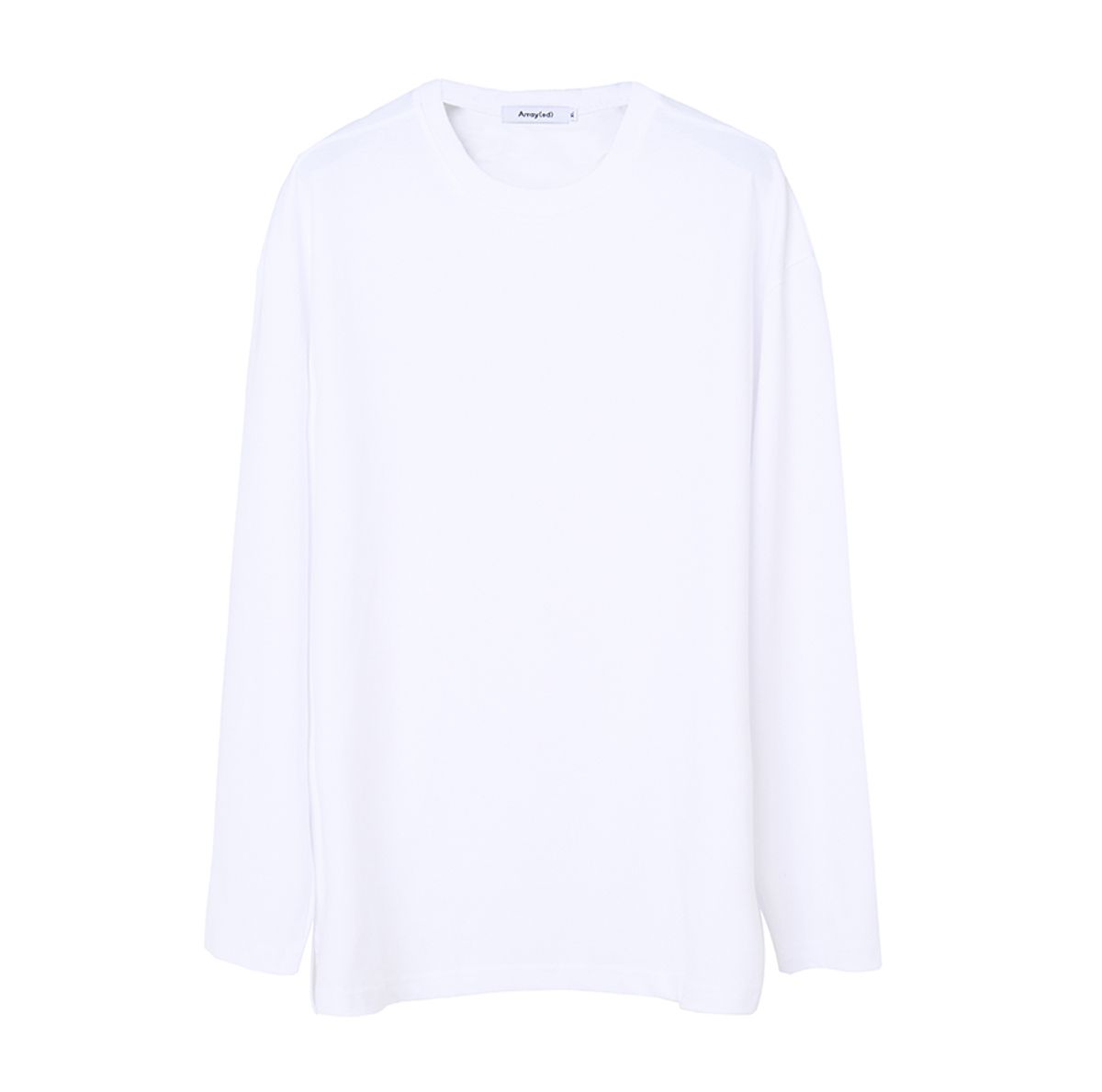 어레이드(ARRAYED) 릴렉스드 코튼 라운드 롱슬리브 티셔츠 [BLACK]