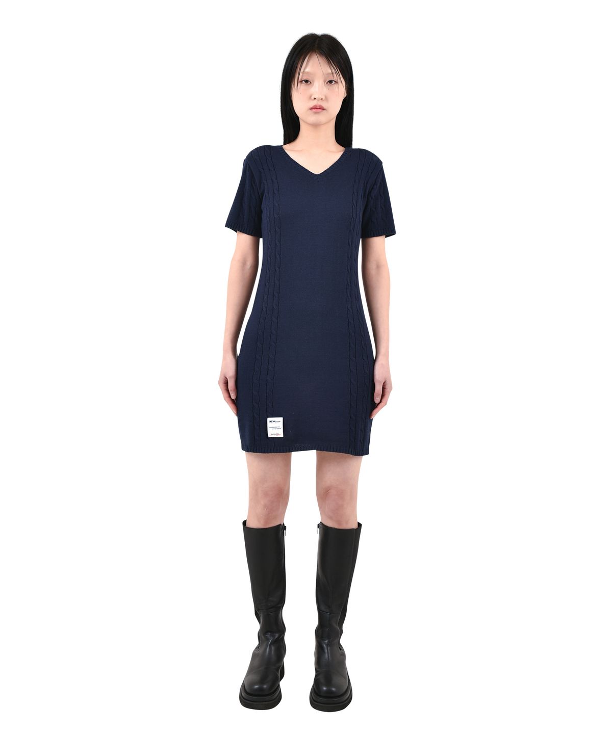 카타르시스(KATHARSIS) 미니 케이블 니트 원피스 NY _ONE SIZE