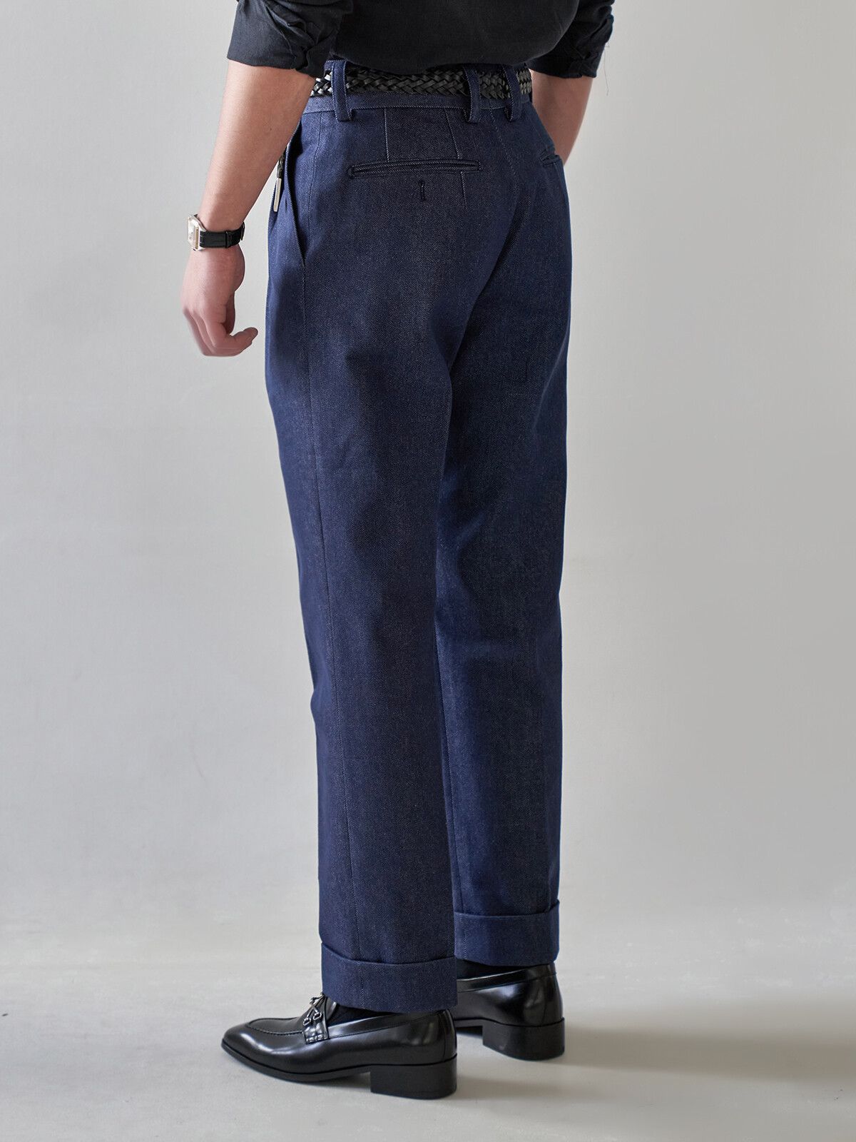 올클래식(ALLCLASSIC) Two Pleats Denim Pants Deep Blue / ALCPT003