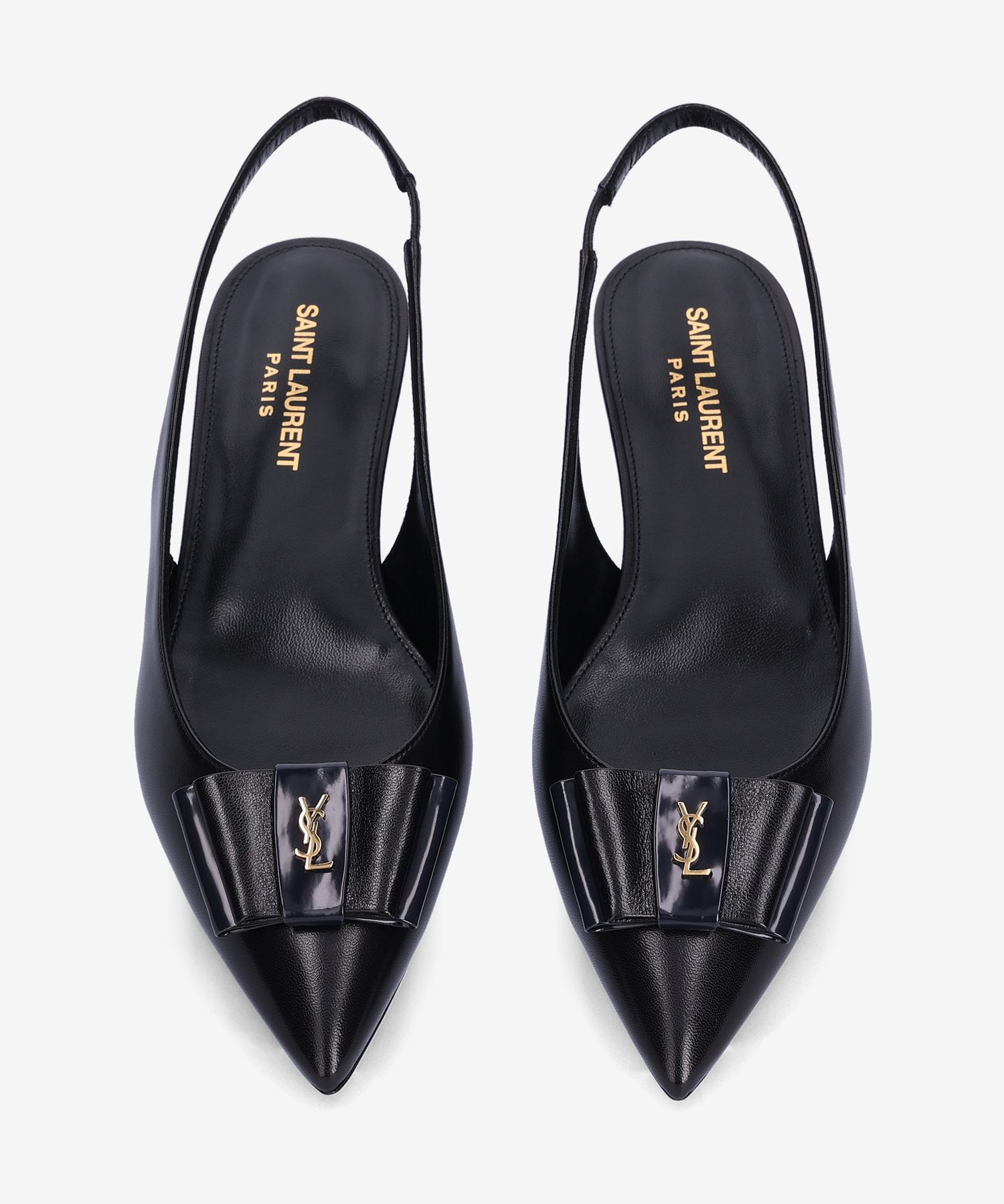 MUSINSA | SAINT LAURENT Bow Asia Flat Shoes - Black: Navy